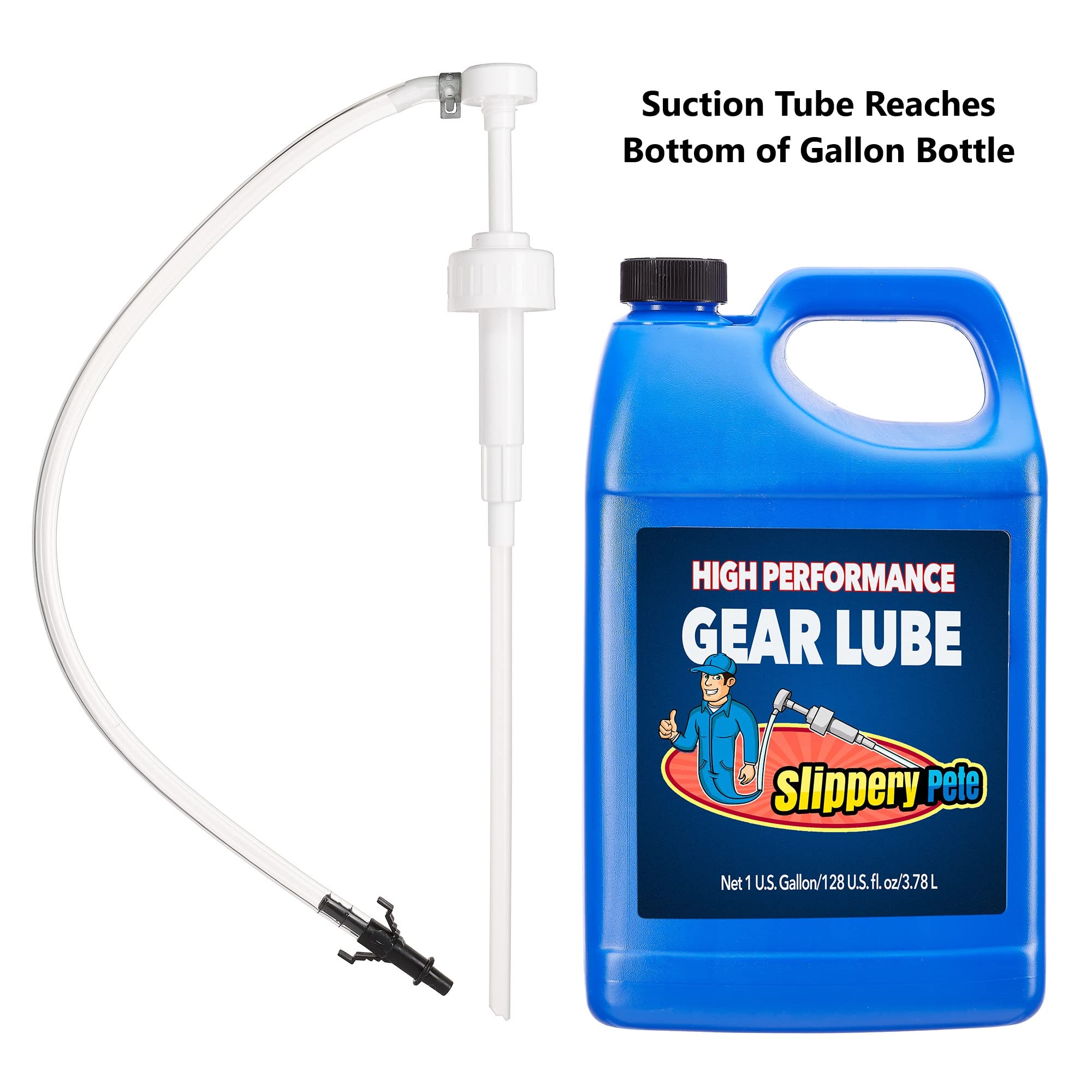 Slippery Pete - Fluid Pump For Wide-Mouth Quart Bottles - 8Cc Per Pump Stroke And 3Rd Hand Adapter, Transfer Gear Oil, Transmiss