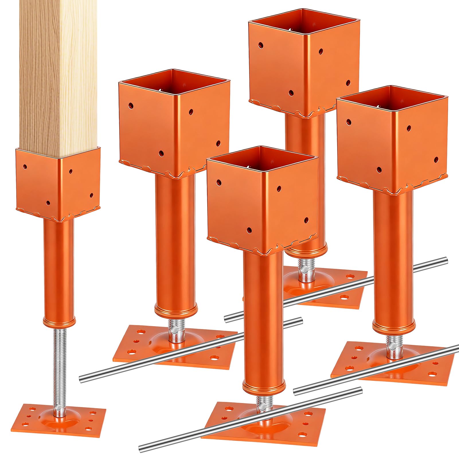 Screw Jack Post,4 x 4 Adjustable House Floor Jacks,13.4-18.7 Height Range,24000 lbs Max Load Capacity, Temporary House Jack Pole