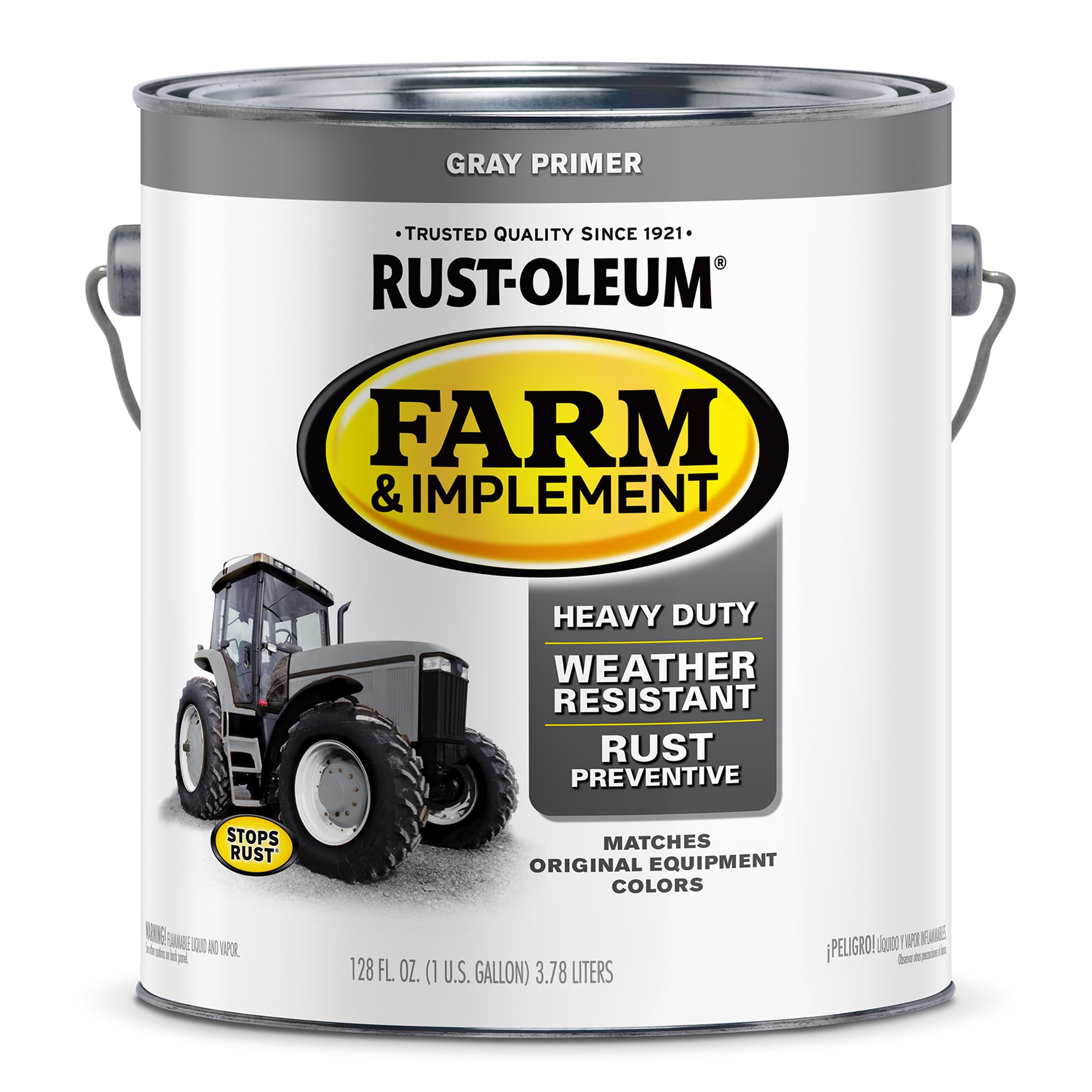 Rust-Oleum 280169 Farm & Implement Enamel Primer, Gallon, Gray Primer