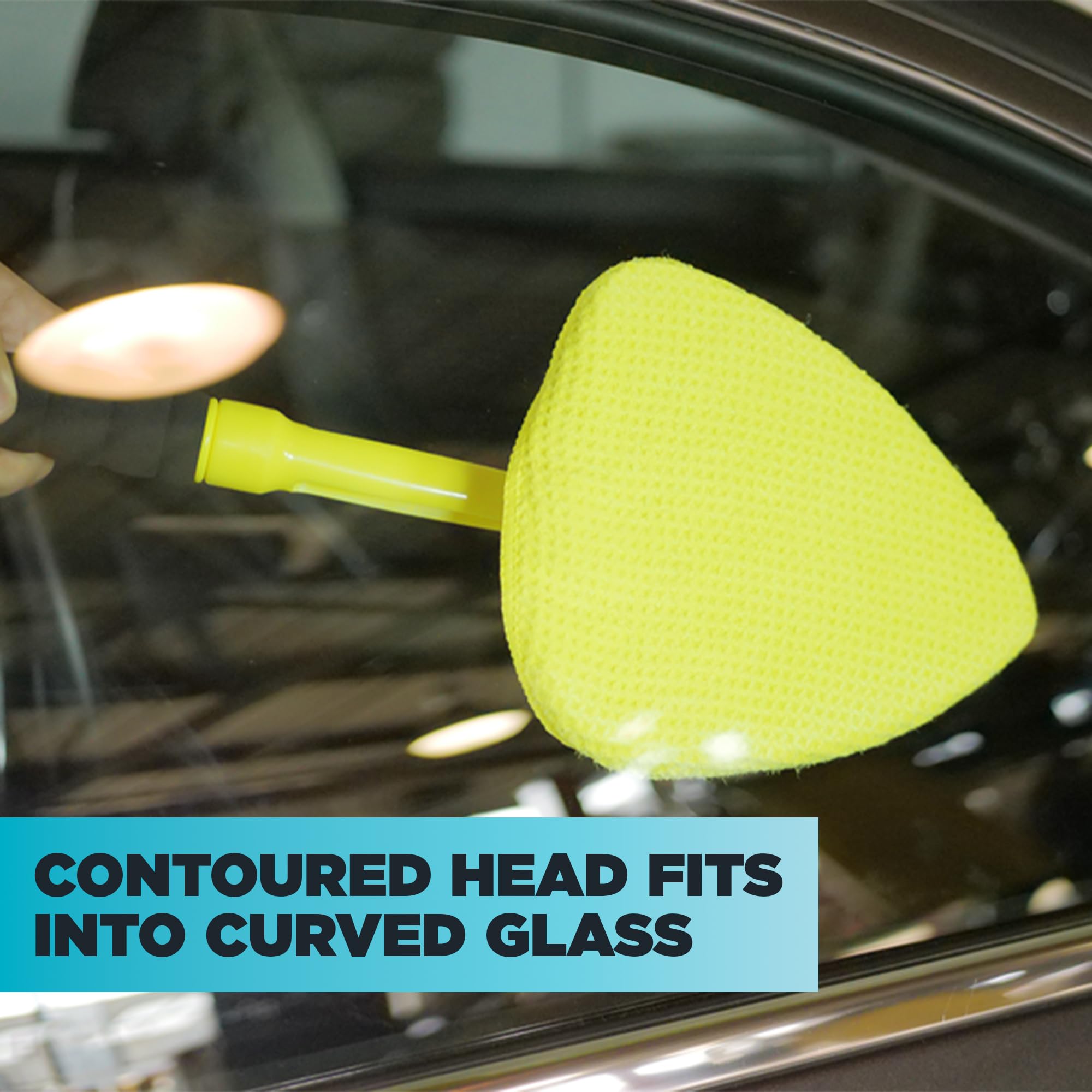 Stoner Car Care Invisible Glass Windshield Cleaner Tool Kit, Extendable Handle, 2 Microfibers, Storage Bag, Yellow, Model 95160