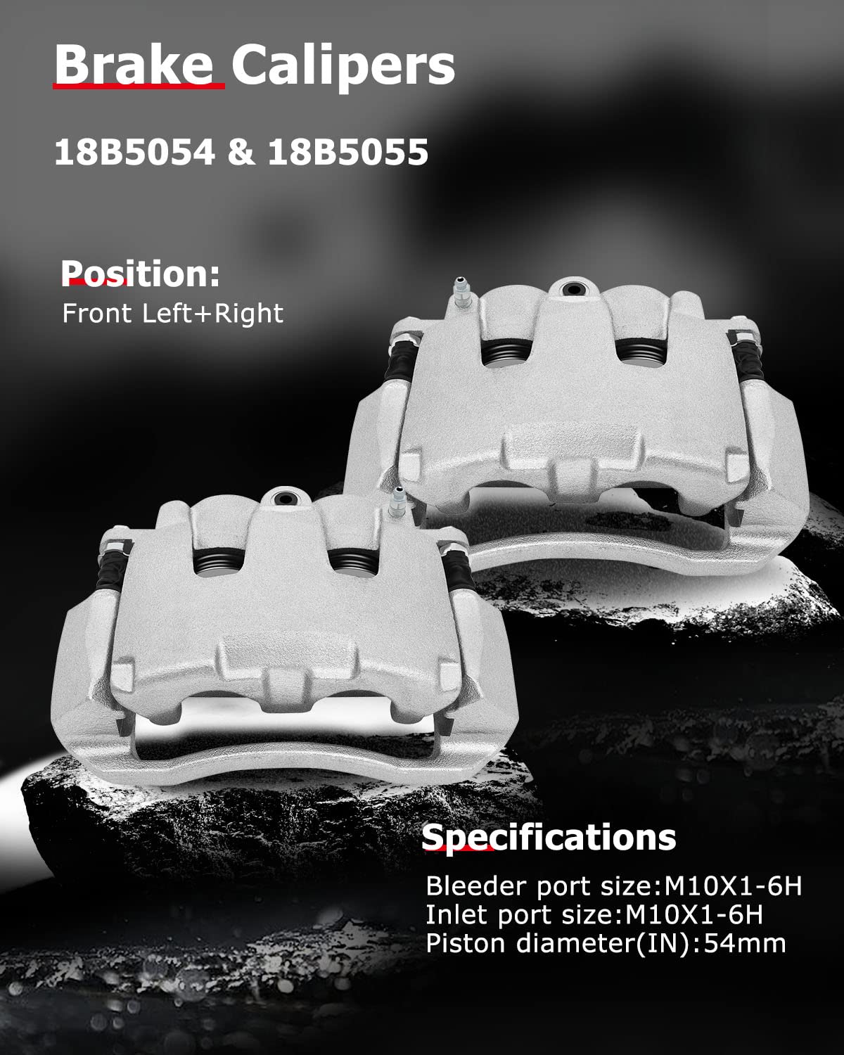 cciyu 18B5054 18B5055 Front Left & Right Brake Calipers With Bracket For Chrysler For Aspen,For Dodge For Dakota/For Durango/For