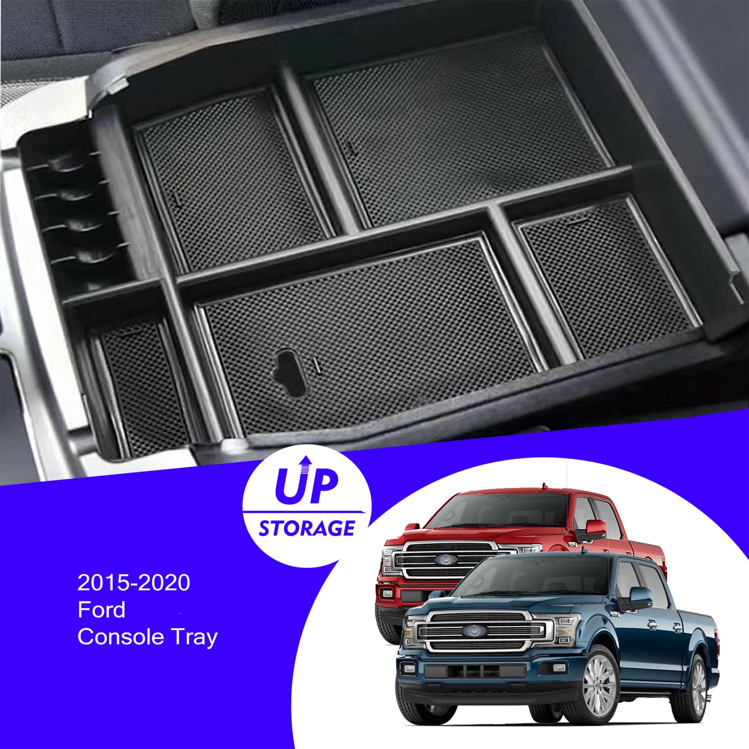 Xxciwp 2020 F150 Dashboard Storage Box Organizer Tray For 2015-2020 Ford F150 2018-2020 Ford Expedition Dash Tray F150 2019 Acce