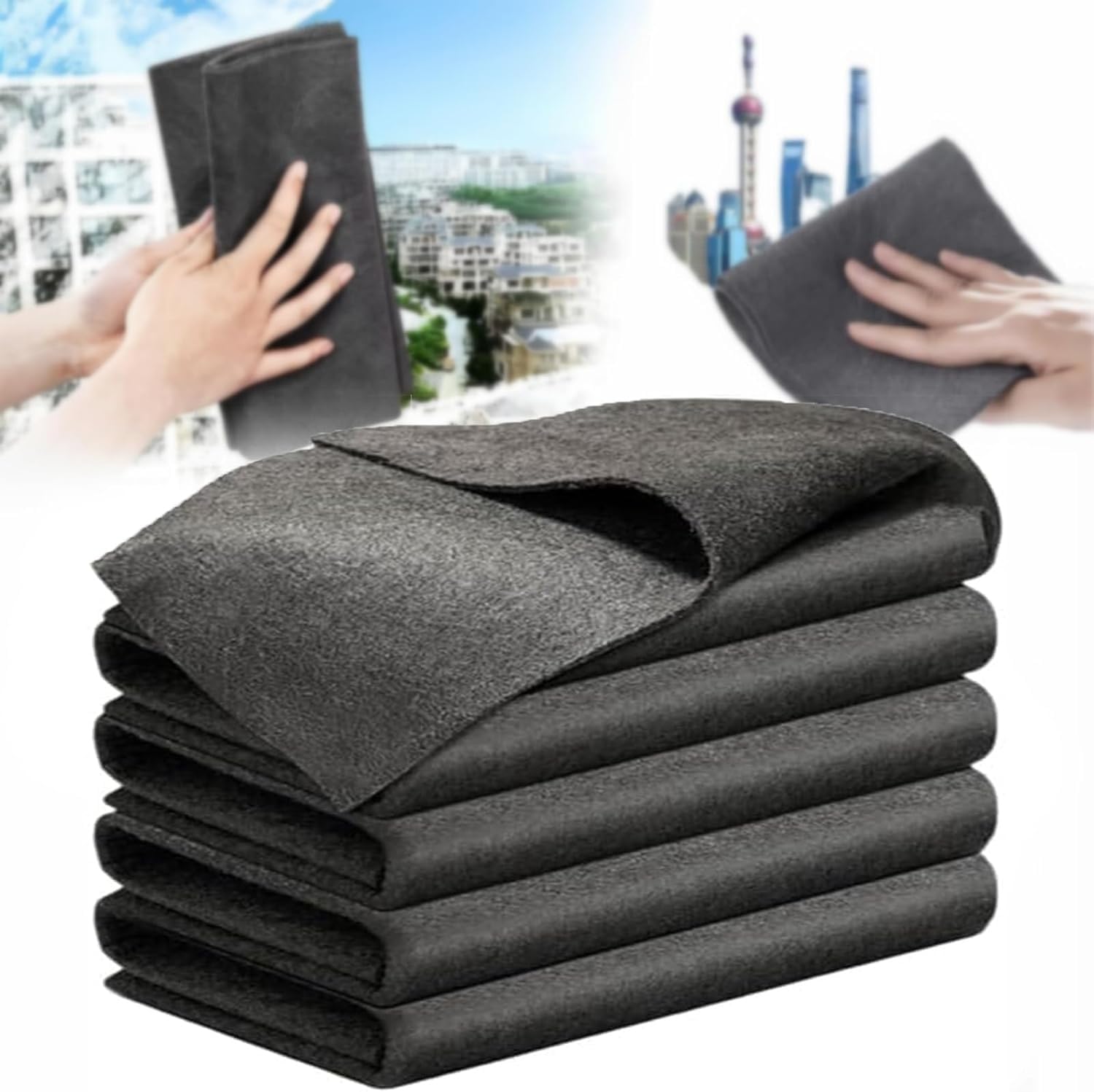 Kush Sales Microfiber Cleaning Cloth | Ultra Soft, Highly Absorbent, LintFree & StreakFree Multipurpose Cleaning Cloths for Ca