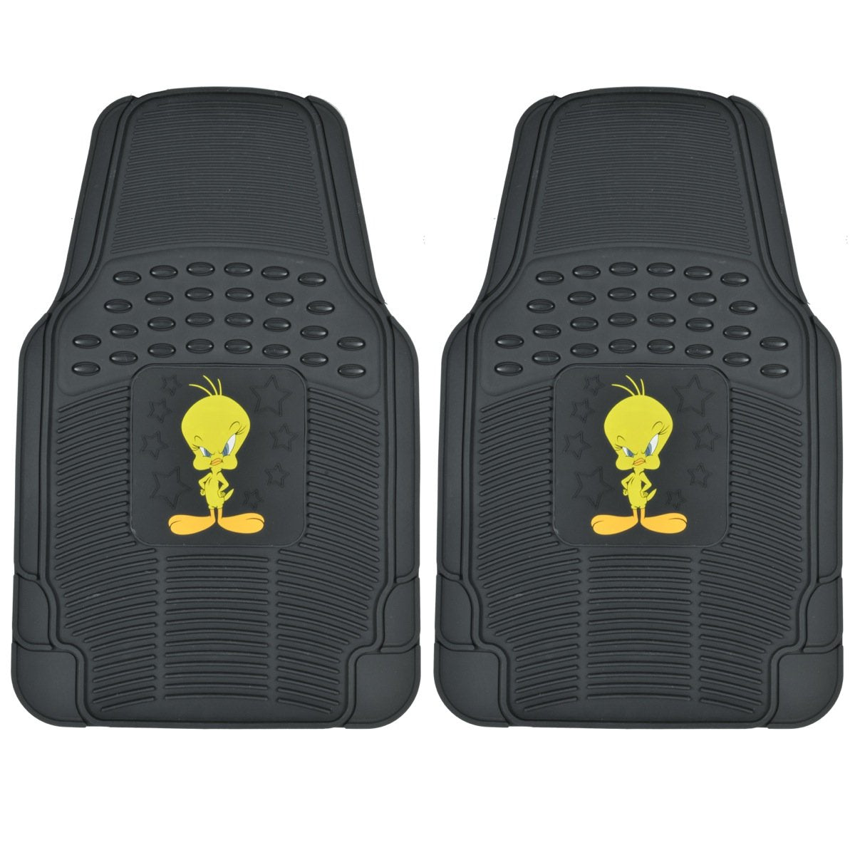 Bdk Tweety Bird Car Floor Mats, Officailly Licensed Warner Bros Looney Tunes, All Weather Interior Auto Protection, Heavy Duty R