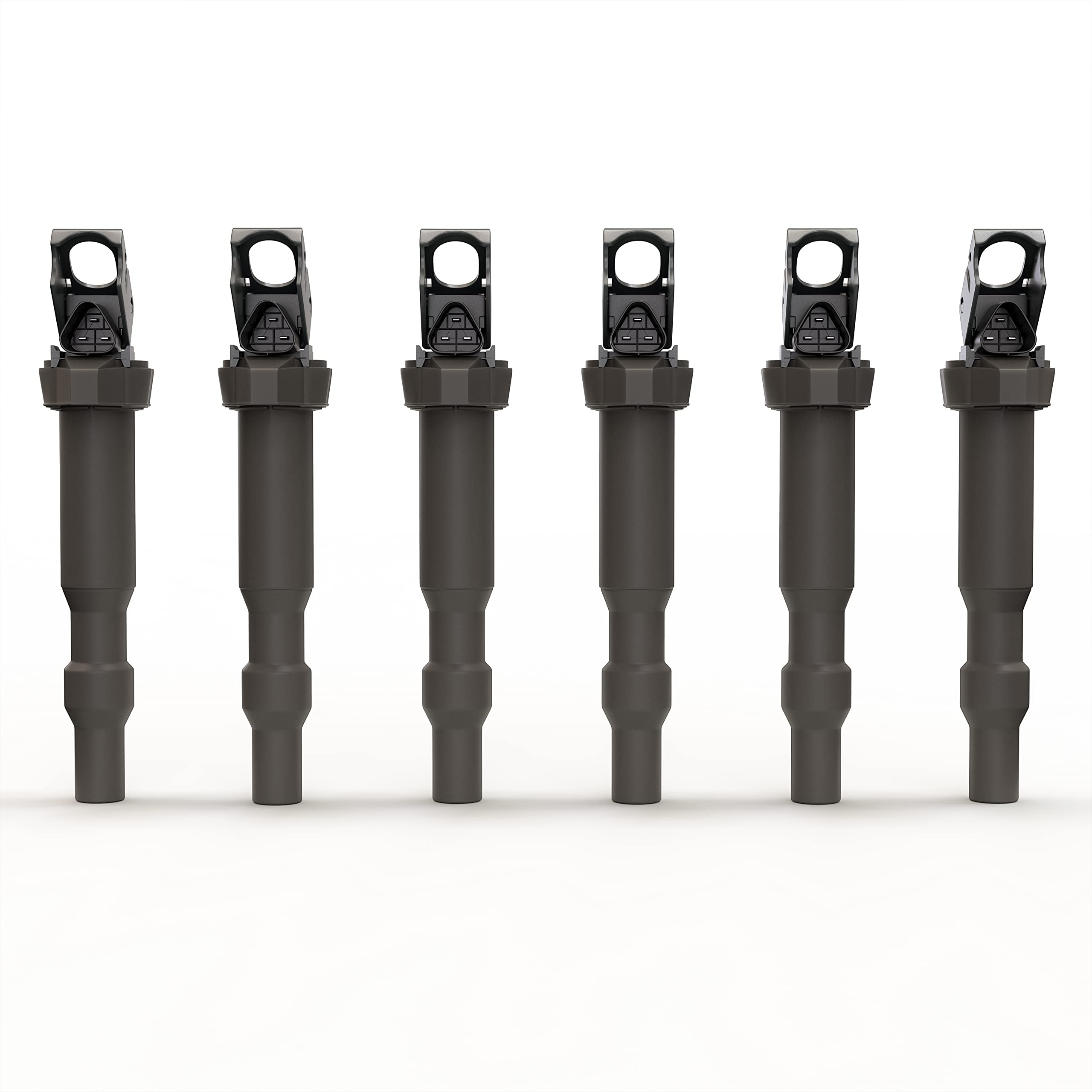Ignition Coil Pack Set of 6 - Replacement for Bosch 0221504470, 12138616153, 12137594937, 12138657273, 12137562744 - Compatible 