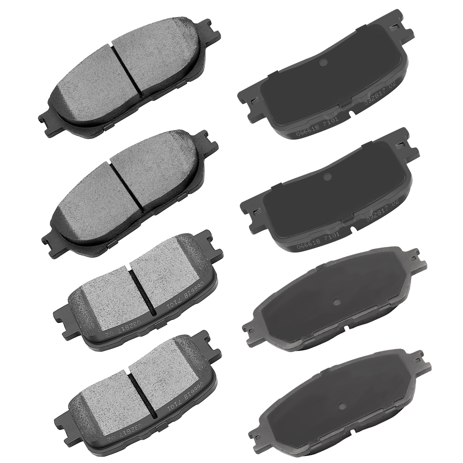 Cciyu D906 D885 Front Rear Ceramic Brake Pads Kits 8Pcs Fit For 2002-2003 For Lexus Es300,2004-2006 For Lexus Es330,2005-2006 Fo