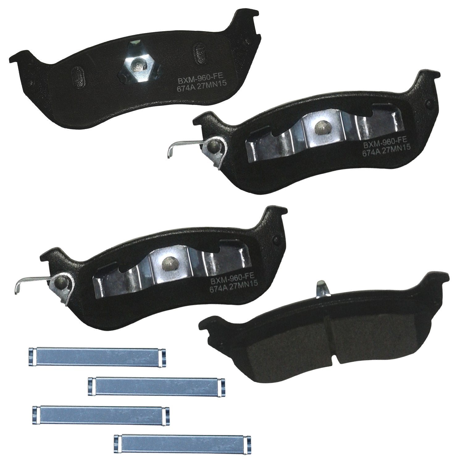 Bendix Premium Sbm674A Semi-Metallic Rear Brake Pads Compatible With Ford Crown Victoria 2002-1996, Grand Marquis 2002-1996, Lin