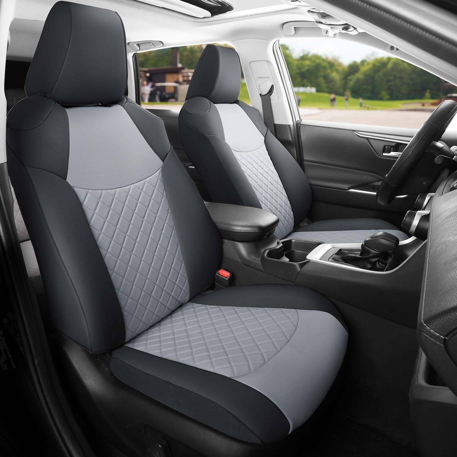 GIANT PANDA Custom Fit 2 Pack Front Car Seat Covers Fit for Toyota Corolla 2020 2021 2022 2023 2024 2025 Hybrid (LE,SE,XLE), Str