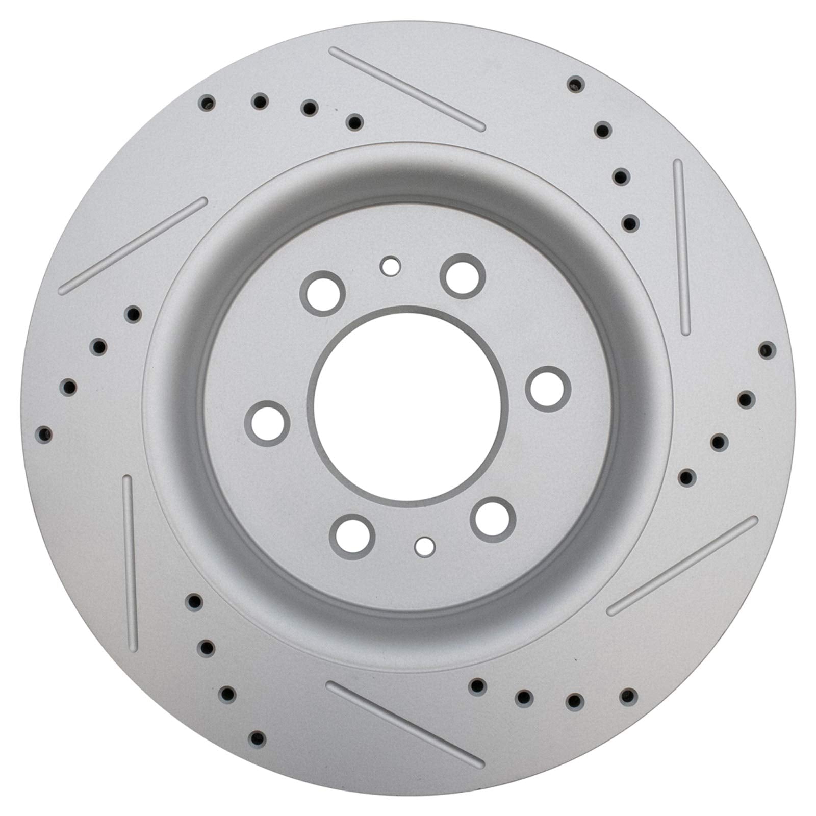 Trq Front Performance Brake Rotors Set Premium G-Coated Cross Drilled & Slotted Compatible With 2007-2021 Ford Expedition 2010-2