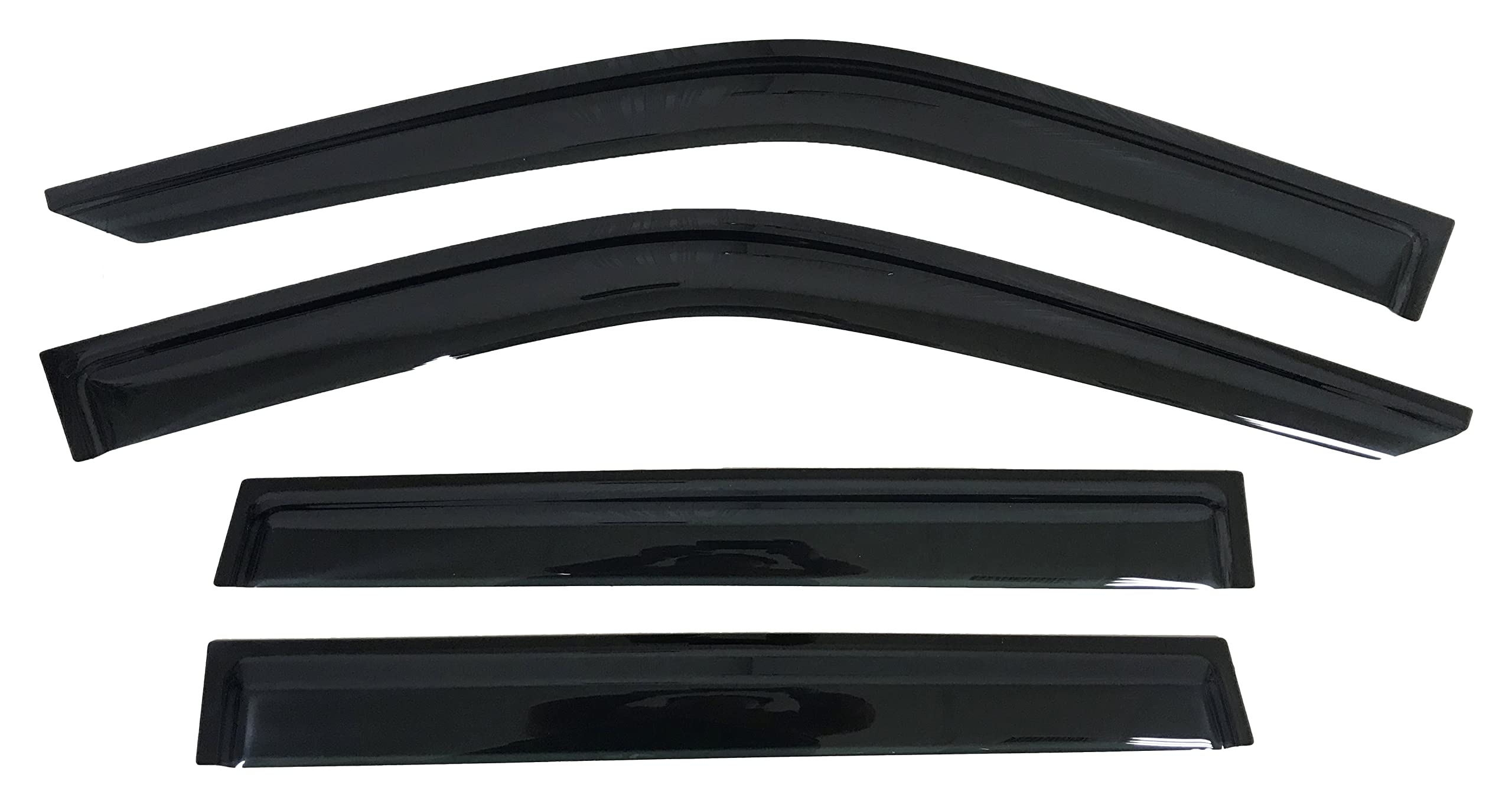 Trailfx Rain Guard Tape On Window Vent Visors Acrylic With A Smoke Tint 4 Piece Compatible With Ford Expedition 18-Up - 4812H