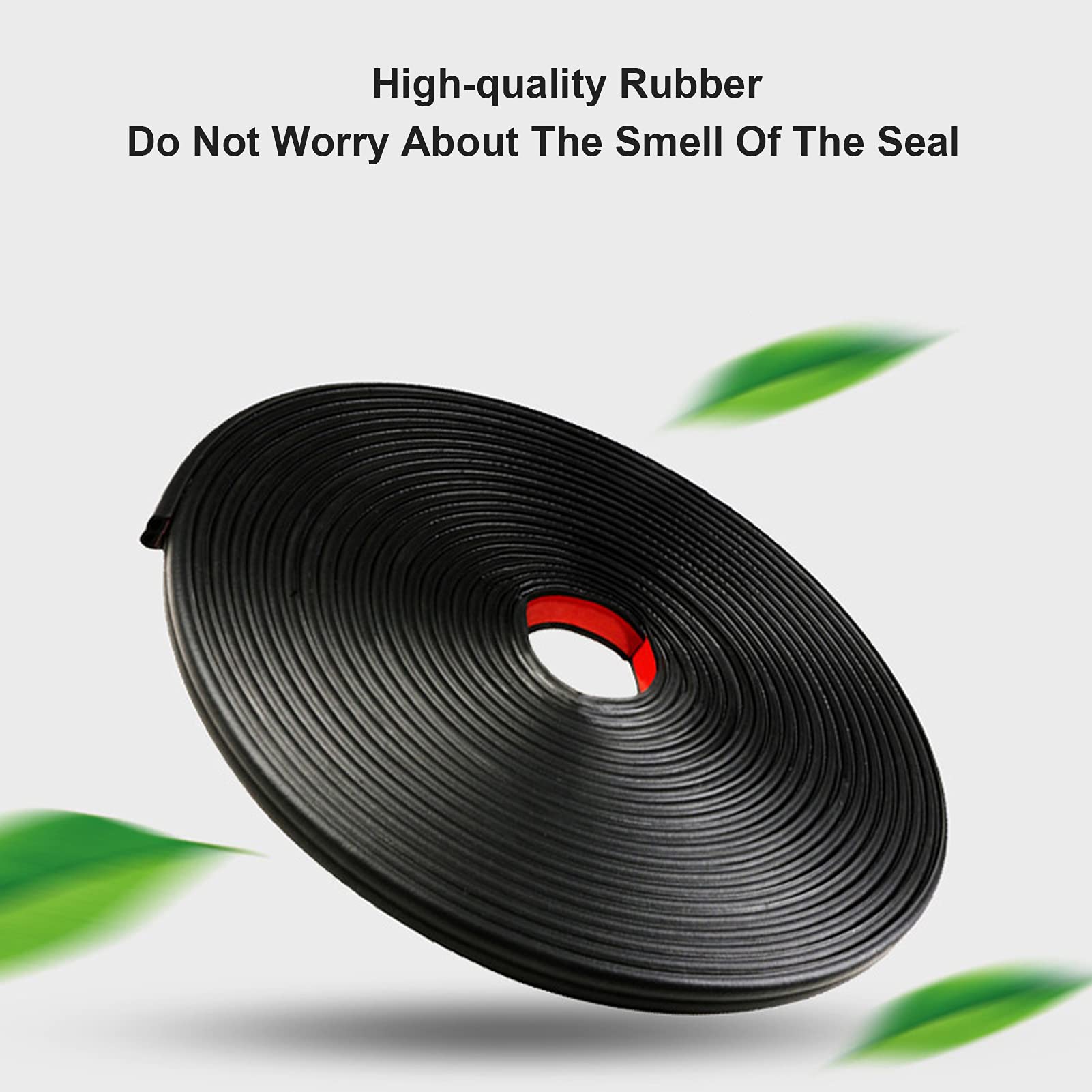 BOAOSI B Shape Car Door Seal Strip, 52.4FT Rubber Weather Stripping, Soundproofing, Red, Model BOAOSI-USGYT001-16M