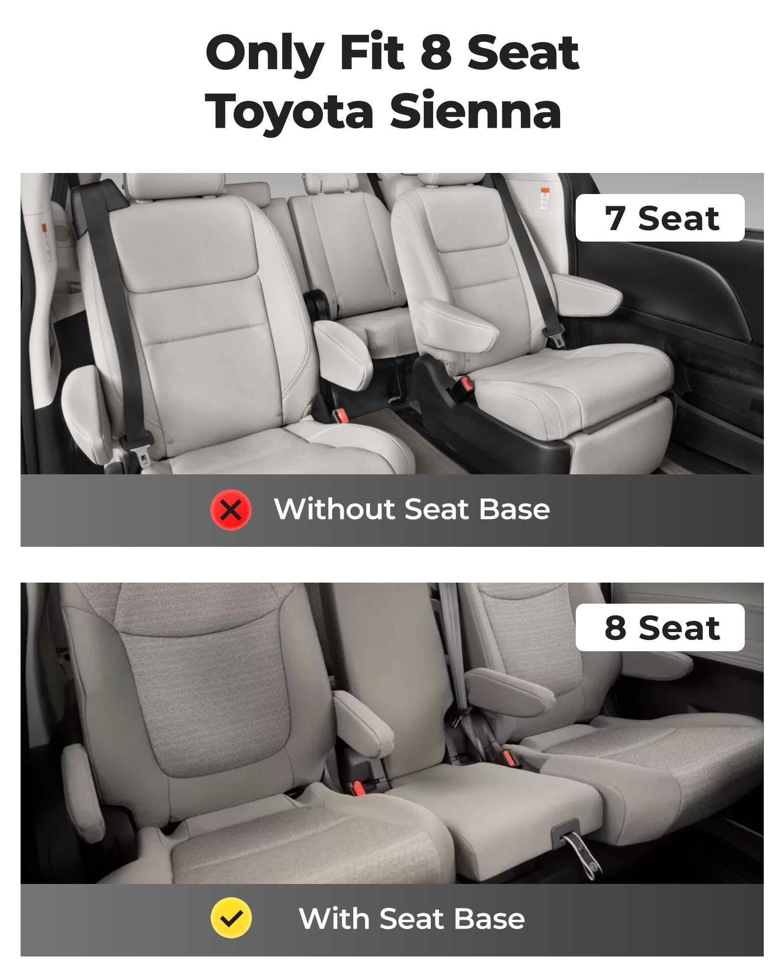 3W Floor Mats Fit Toyota Sienna 2021-2025 (Only For 8 Seat), Tpe All Weather Custom Fit Floor Liner For Toyota Sienna 1St, 2Nd A