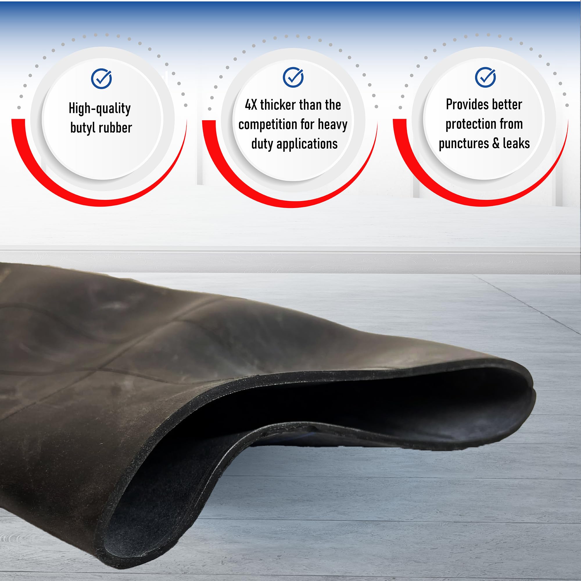 Veteran Tire and Rubber Pair of Heavy Duty Inner Tubes, 4.10/3.50-4 TR13, Synthetic Rubber, Model 9B/R