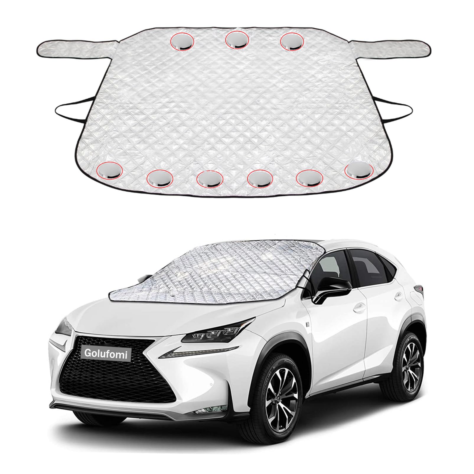 Car Windshield Cover Car Windshield Cover Sun Shade 9Pcs Magnetic Windscreen Cover Sunshade In All Weather Fits Most Cars Suv