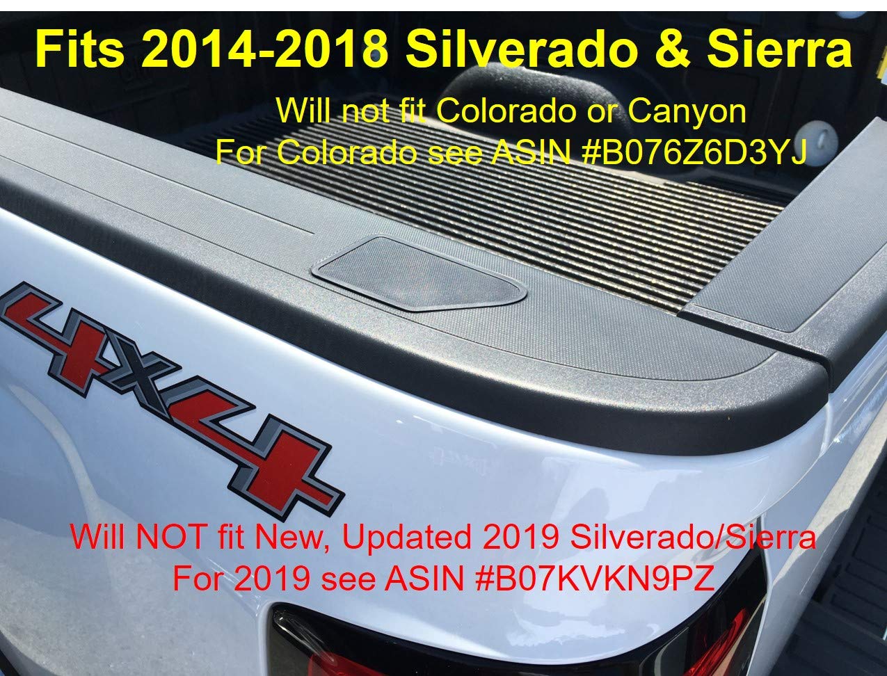 Bed Rail Stake Pocket Covers For 2014-2018 Silverado Sierra (Set Of 2) Made And Shipped In Indiana - No Shipping Delays