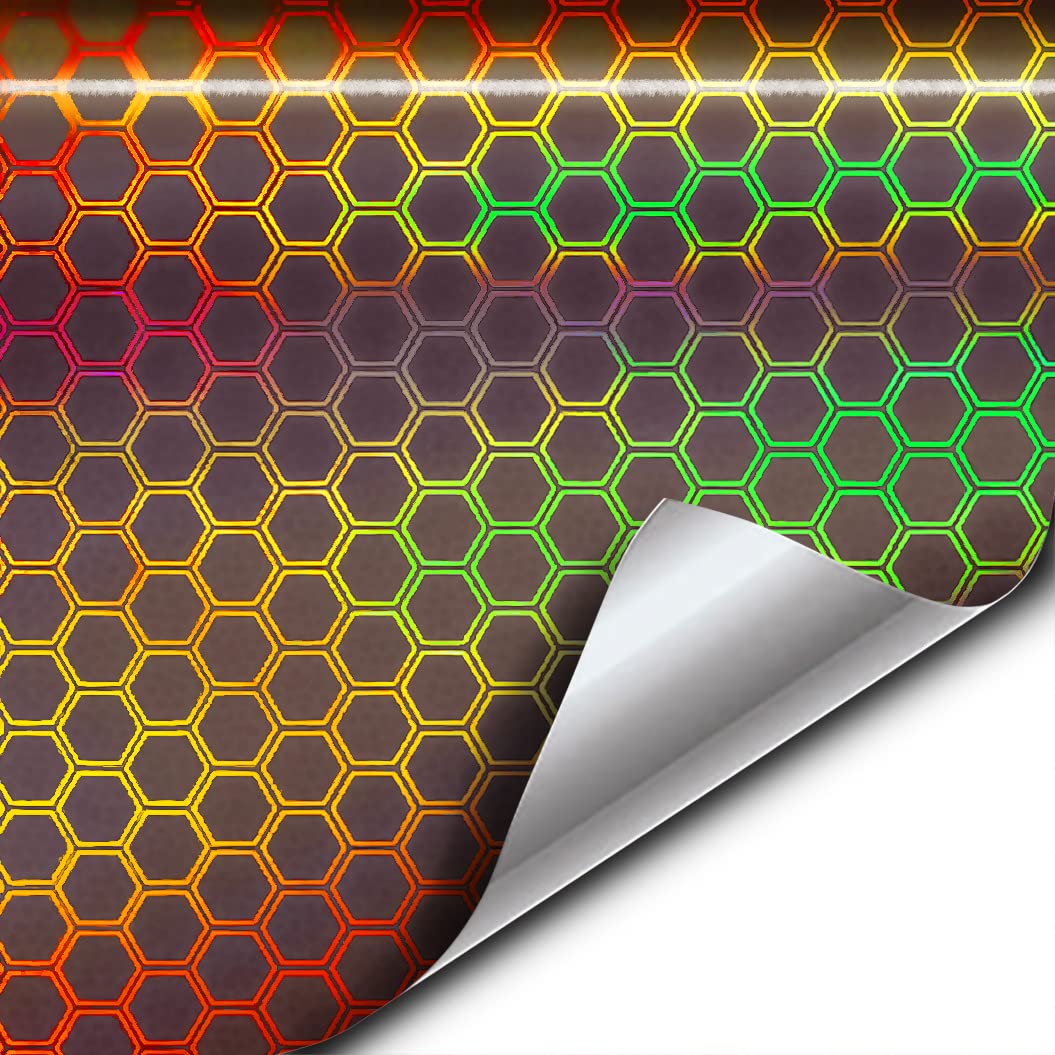Vvivid+ Bio Hex+ Air-Tint Dark Headlight Vinyl Roll (12    X 60   , Smoke Large Pattern) 2-Pack