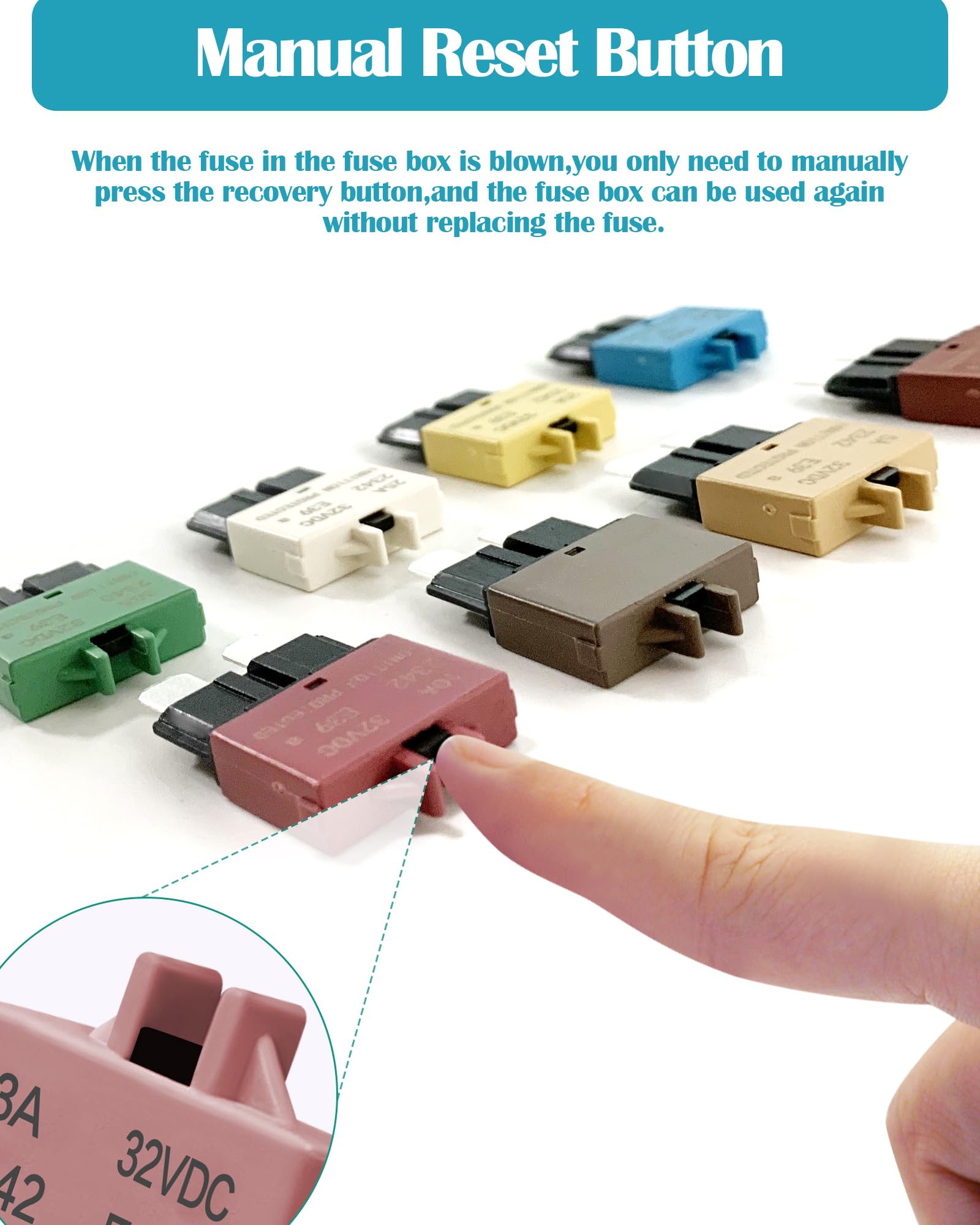 Nerites Automotive Low Profile ATC ATO Fuse Assortment Kit, 3A-30A, Manual Reset, Multicolored, Plastic, Tin, Copper