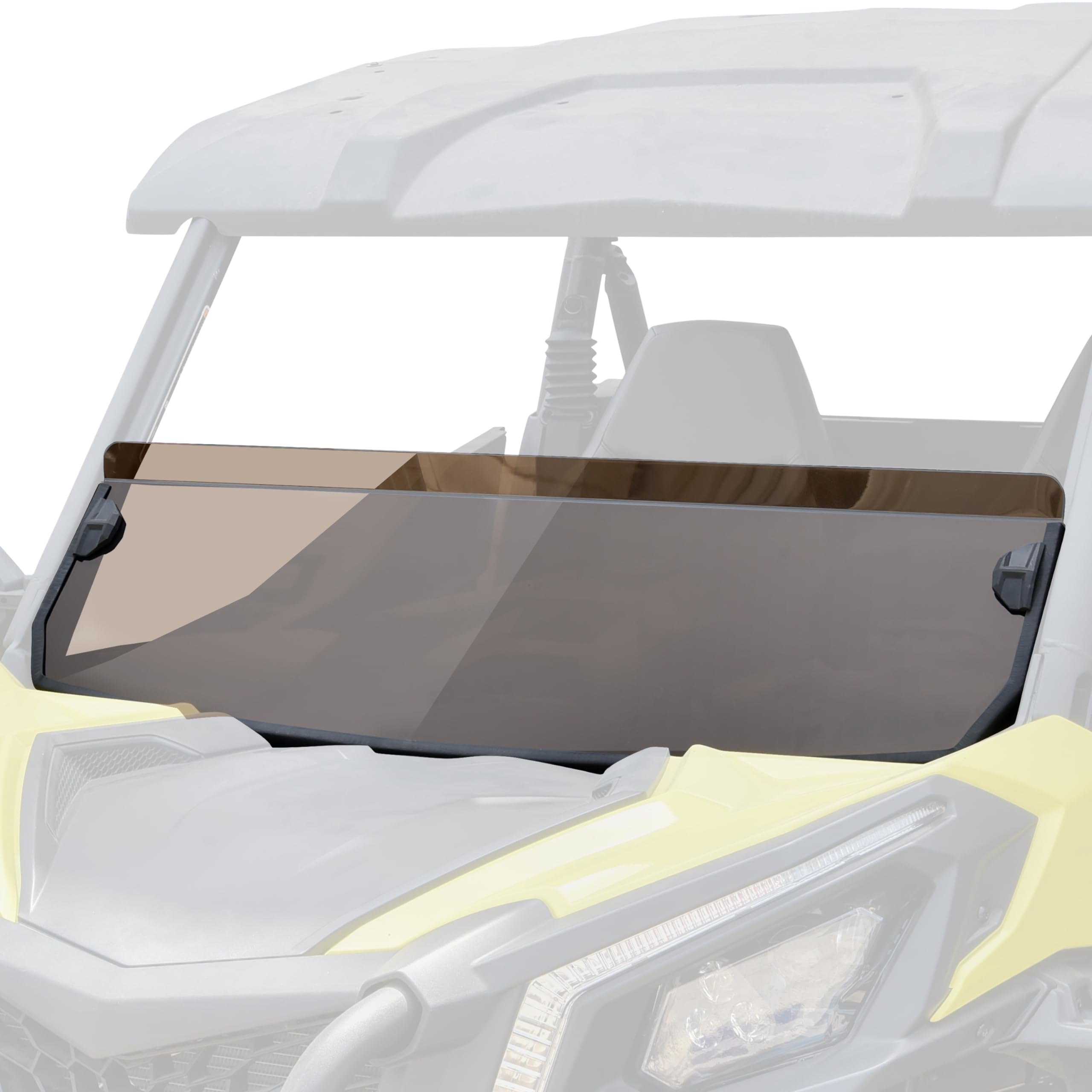 Sautvs Dark Tinted Front Half Windshield For Can-Am Trail Sprot Commander, Tinted Dustproof Durable Hard Coat Front Half Windscreen For Can Am Trail Sport 2018-2024 / Commander 2021-2024 Accessories