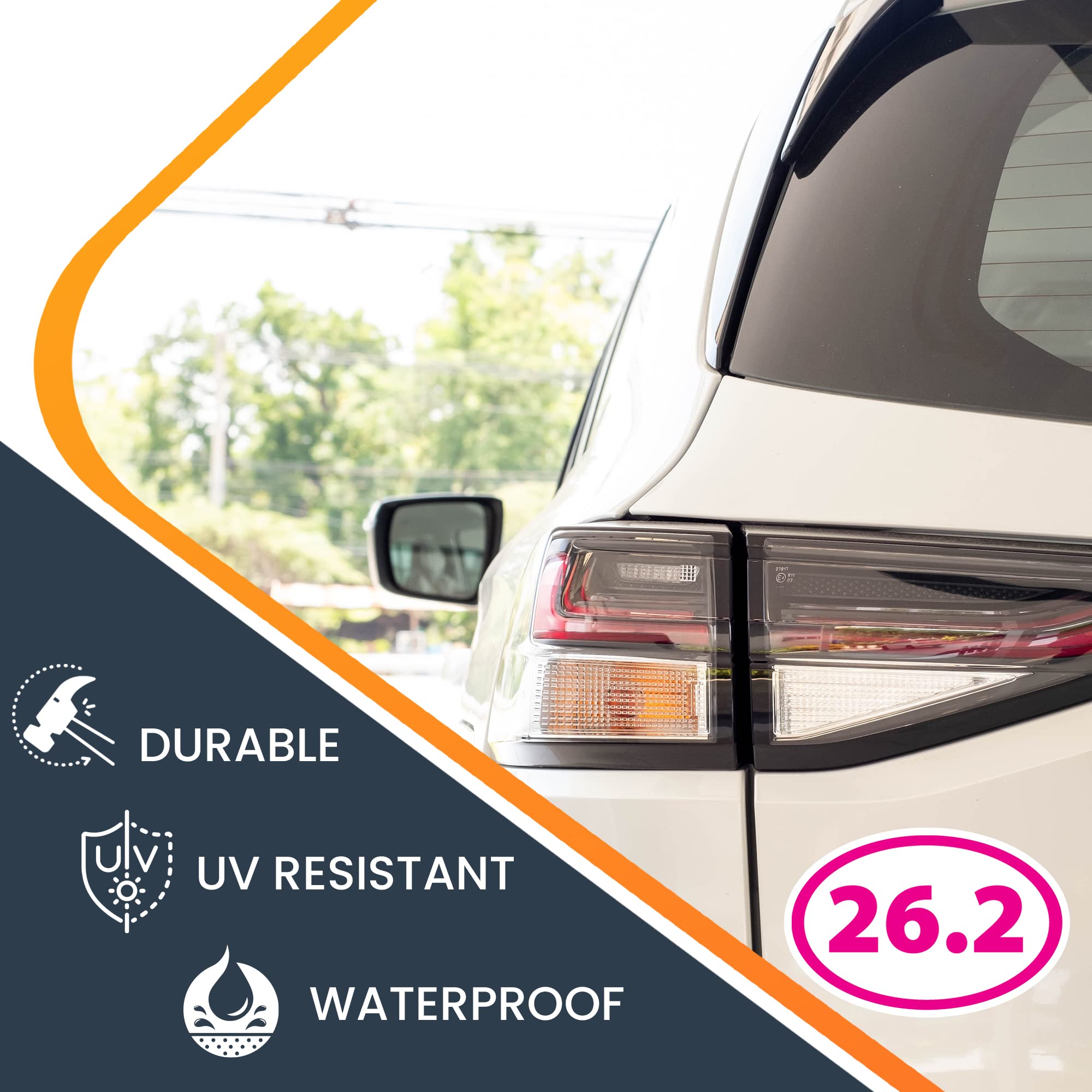 Magnet Me Up 26.2 Marathon Pink Oval Magnet Decal, 4X6 Inches, Heavy Duty Automotive Magnet For Car Truck Suv, Any Magnetic Surf