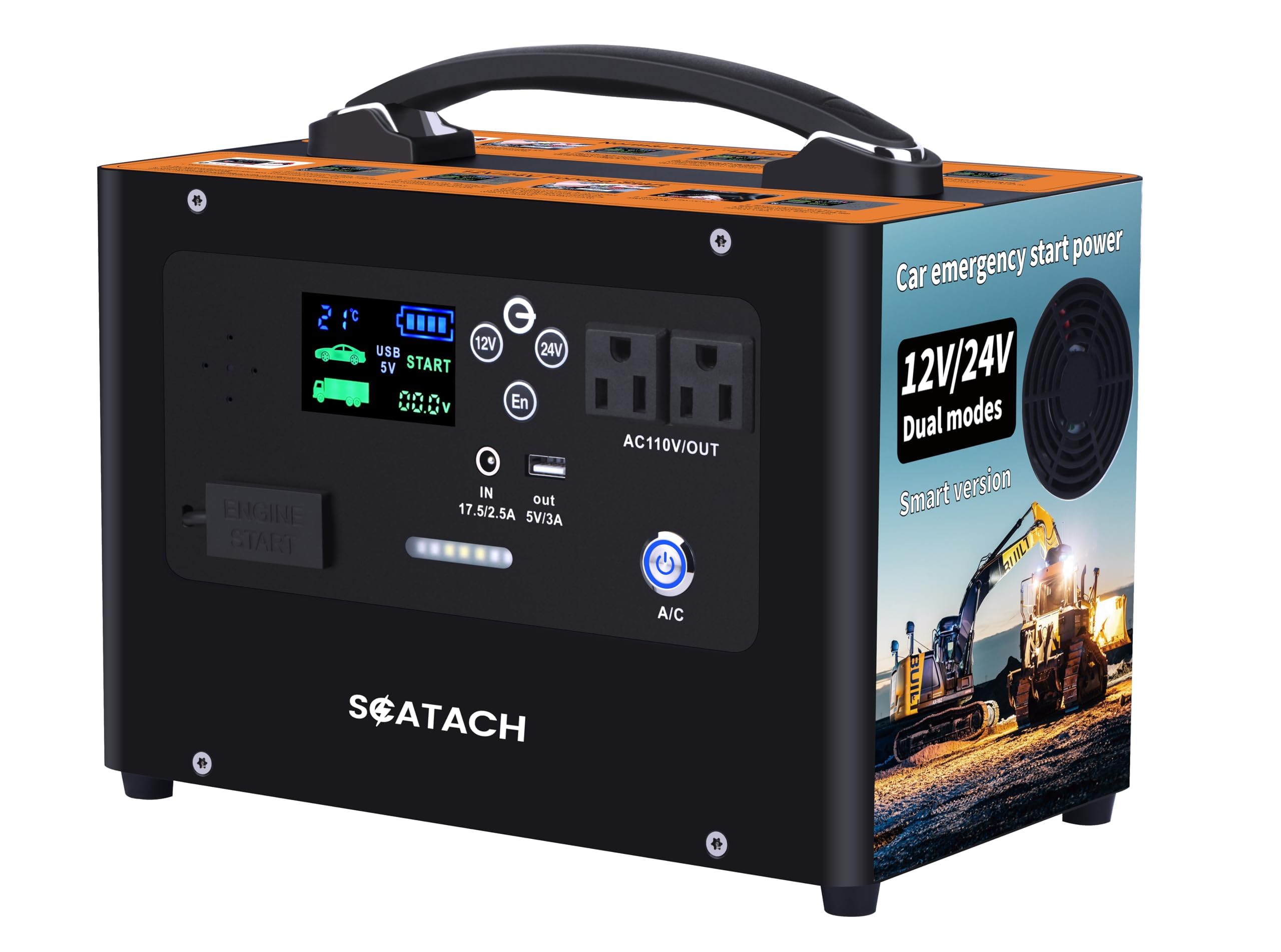 10000A Jump Starter, 24V Car Battery Jumper Starter for All Gas & All Diesel Engines, Heavy Duty Jump Starters, Truck Jump Start
