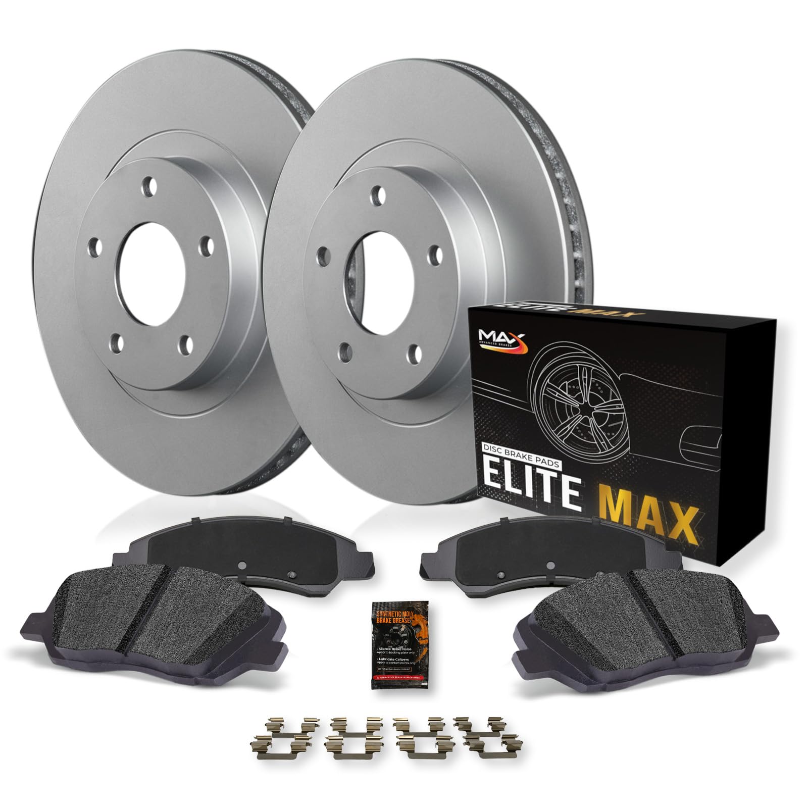 Max Advanced Brakes Rear Brake Kit For 2006-2010 2011 2012 2013 2014 2015 Honda Civic Acura Csx Ilx With Rear Disc Replacement Geomet Coated Oe Disc Brake Rotors And Ceramic Brake Pads
