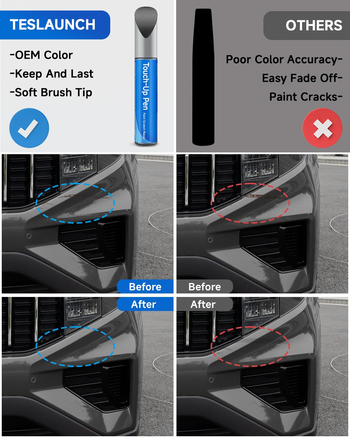 RSACET Gravity Gray Touch Up Paint for Kia - 0.41 Fl Oz, Exact Match for Forte/K5/Opt, KDG/KDT