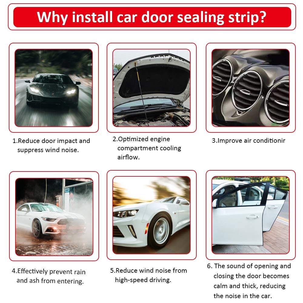 Dgsl Car Weather Stripping, 25Ft Automotive Door Seal Strip With Side Bulb Rubber Seal For Cars, Boats, Trucks, Rvs