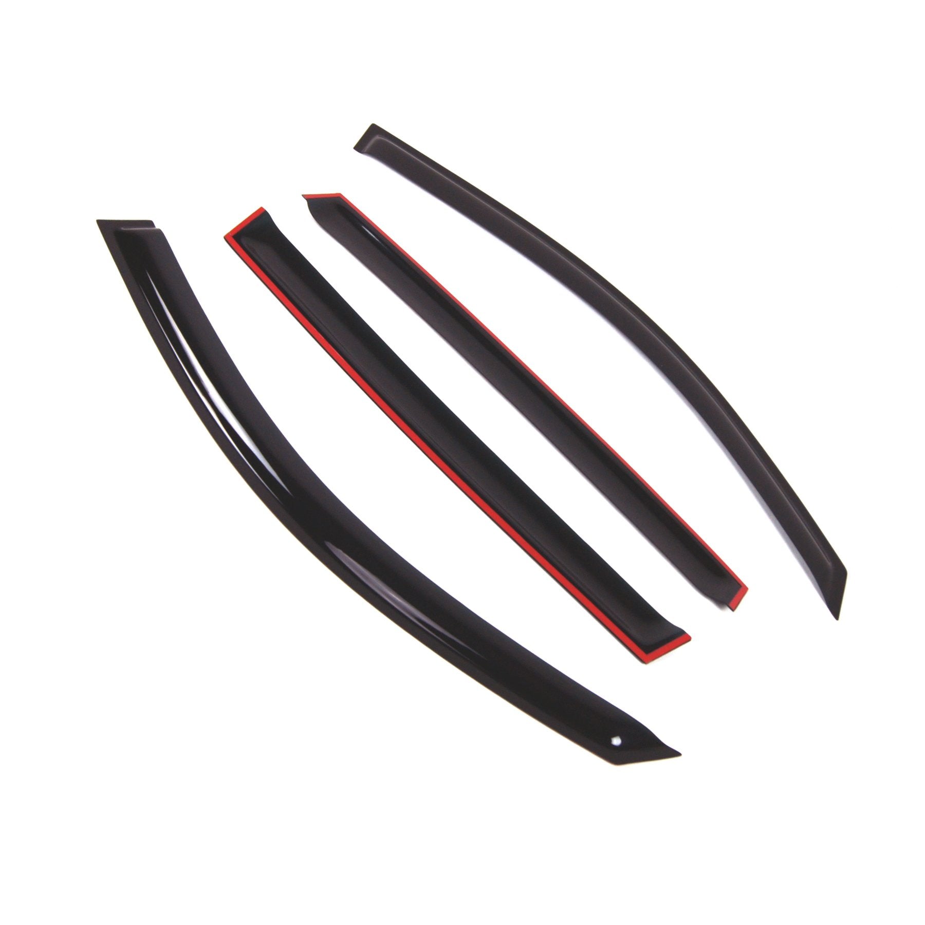 Tuningpros Window Visor Compatible With 2009-2016 Volkswagen Tiguan, Dgwv2-747 Outside Mount Deflector Rain Guard Dark Smoke, 4