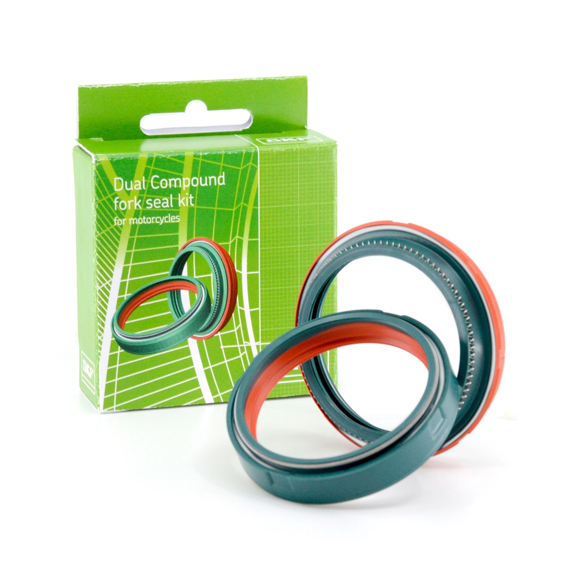 SKF DUAL-49S Dual Compound One Seal and Wiper Fork Seal Kit 49mm SHOWA