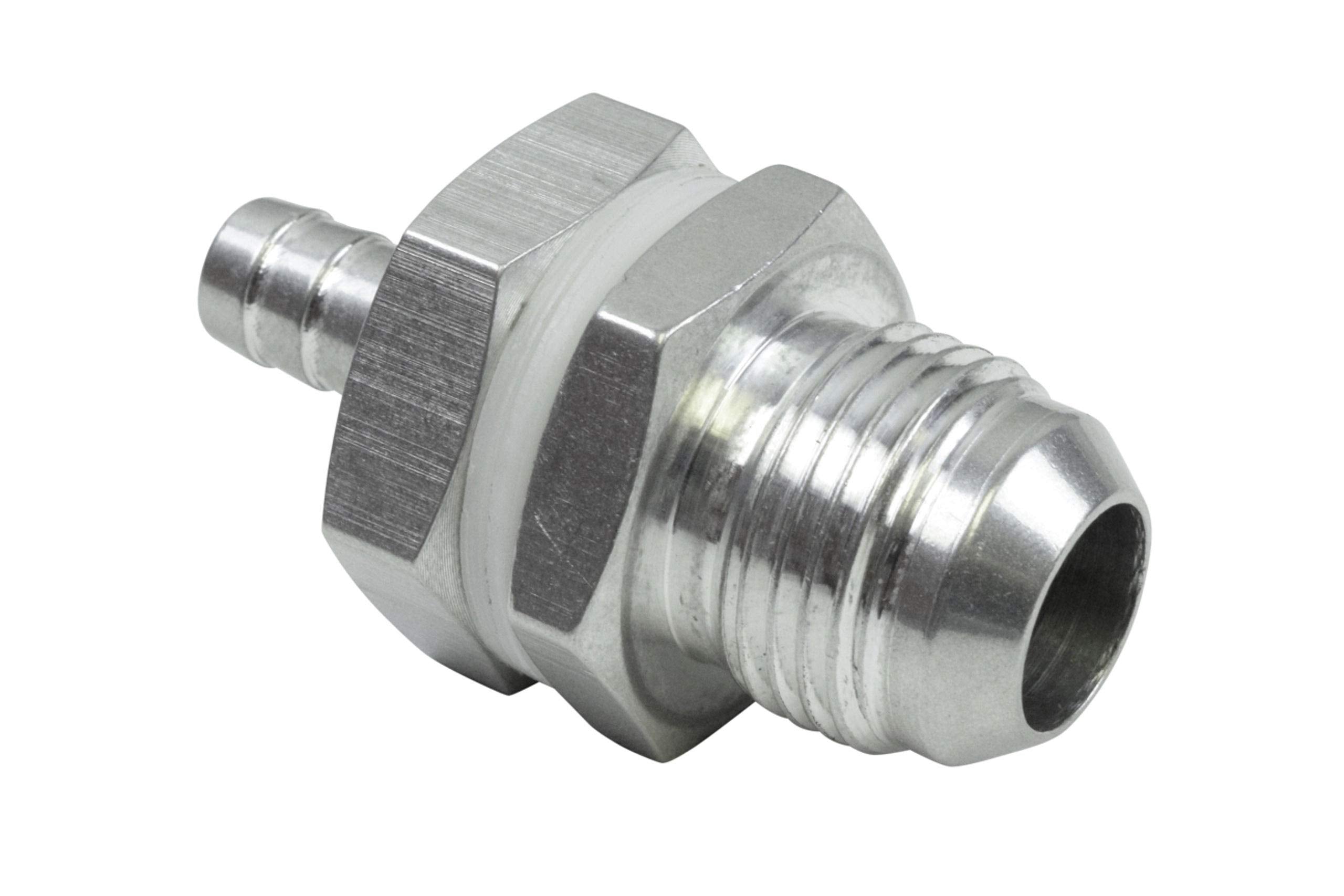 Ict Billet -10An Straight To 3/8'' Hose Barb Double Fuel Pump Tank Fitting Bulkhead Adapter Fitting Hose Thread Fuel Oil Gas Coo