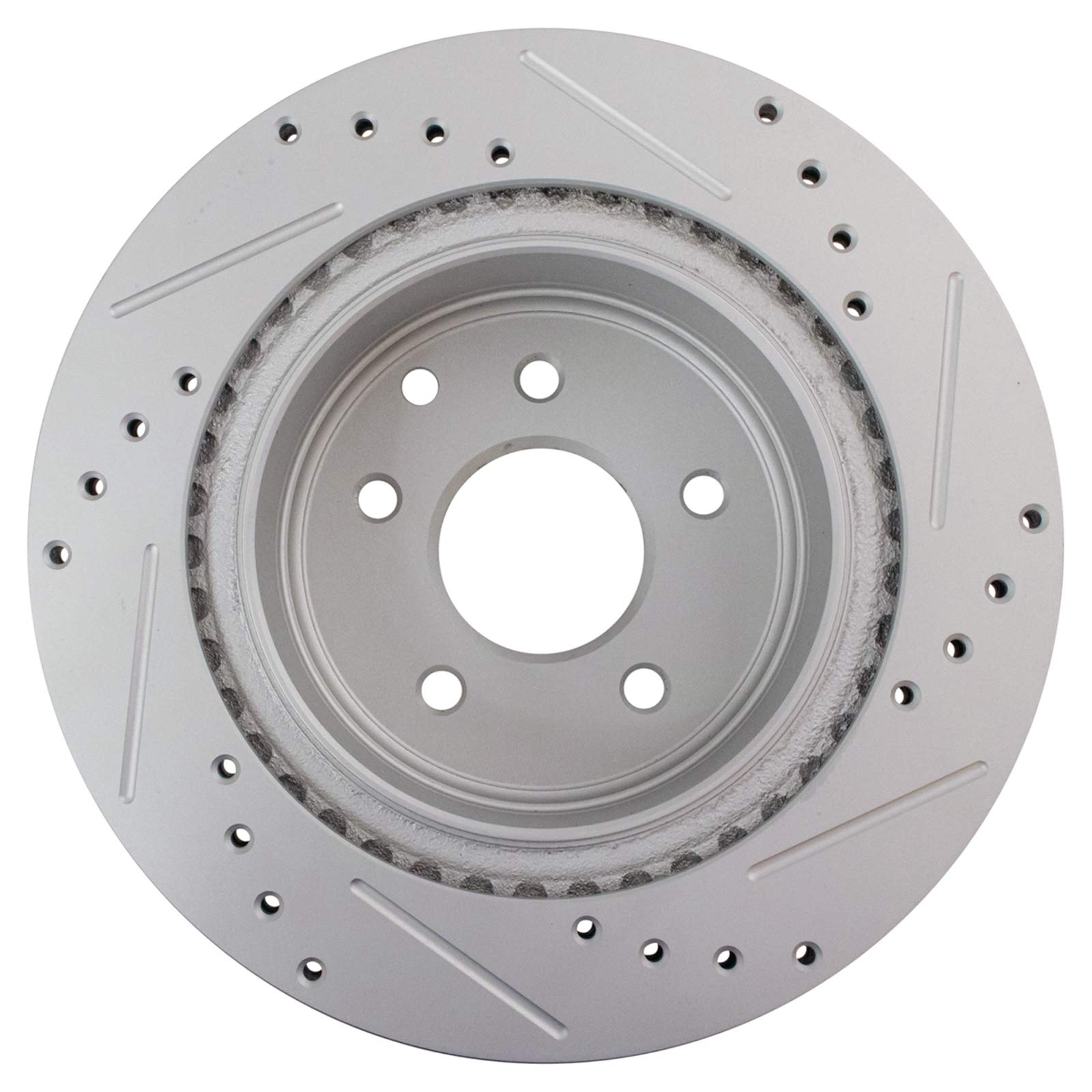 Trq Rear Performance Brake Rotors Set Premium G-Coated Cross Drilled & Slotted Compatible With 2009-2023 Nissan Maxima
