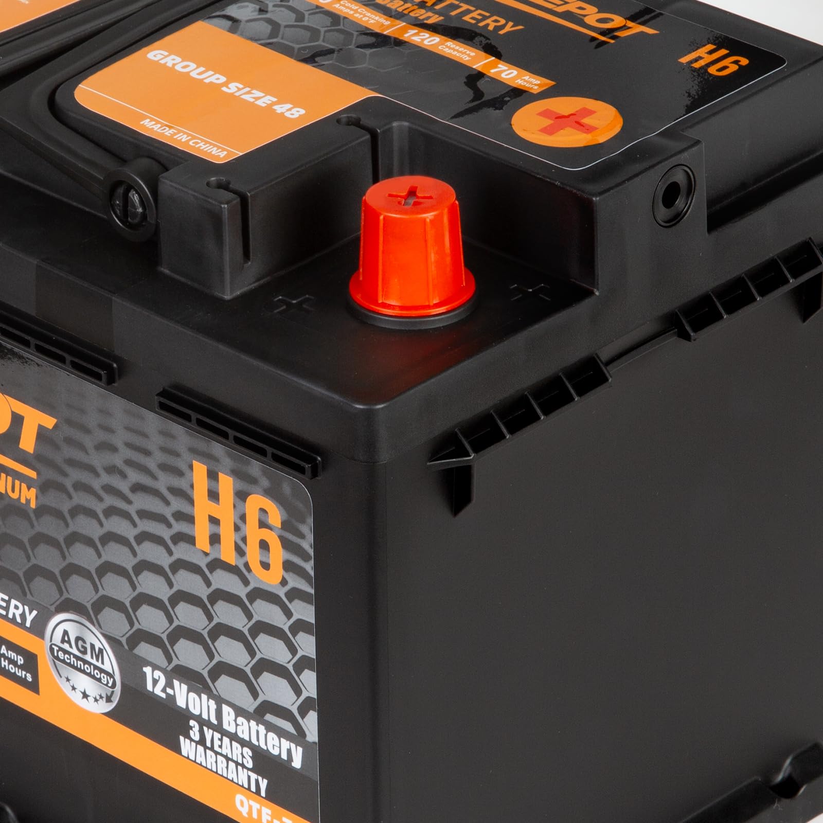 Bci Group 48 Car Battery, 12V 70Ah Size H6 Automotive Battery Premium Maintenance Free Agm Batteries, 760Cca, 120Rc, 36 Months W