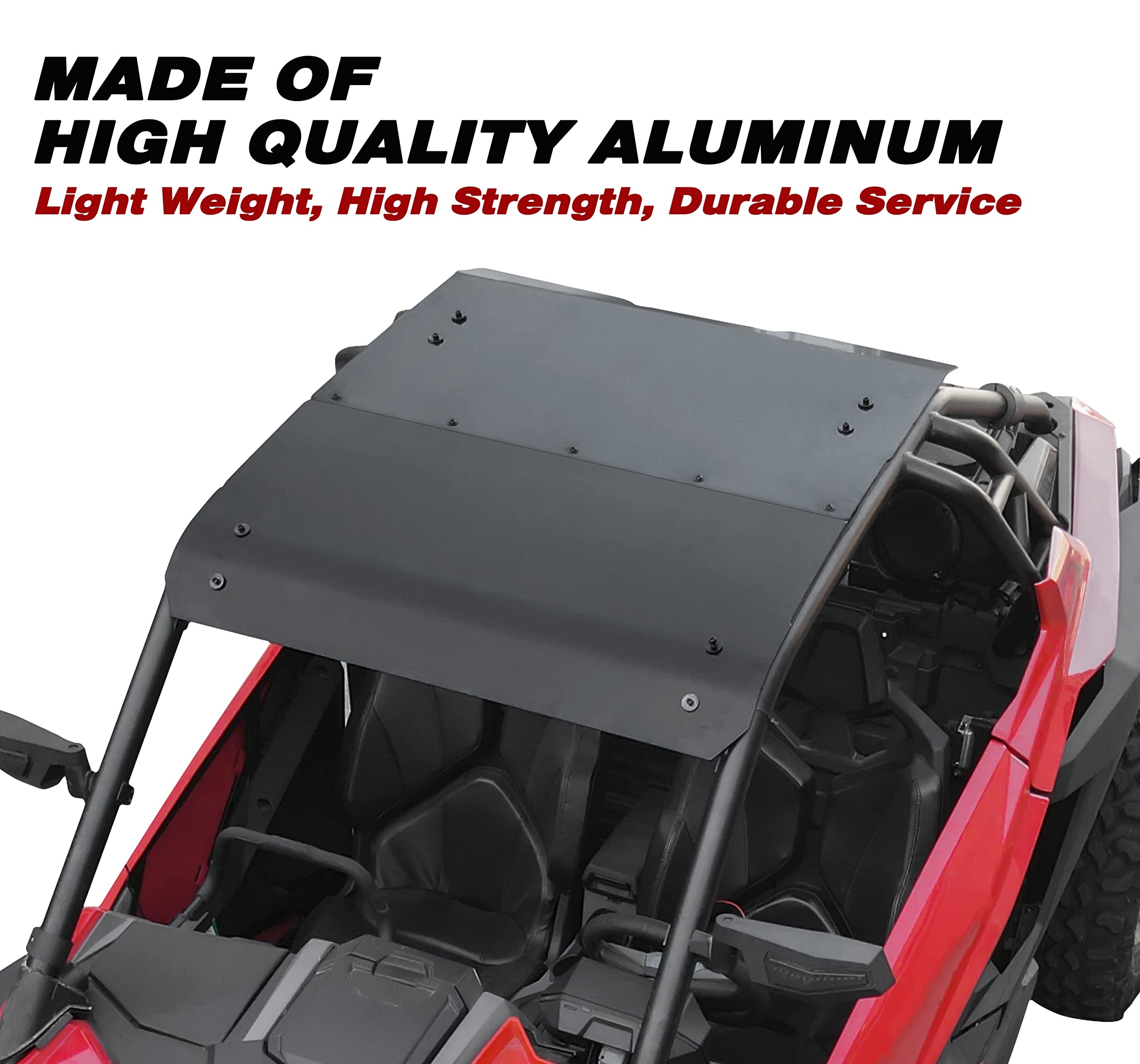SAUTVS Aluminum Roof Top for RZR PRO XP/Pro S, Heavy Duty 2-Piece with Sun Visor, Model ZP-YJ-030507-016, 2020-