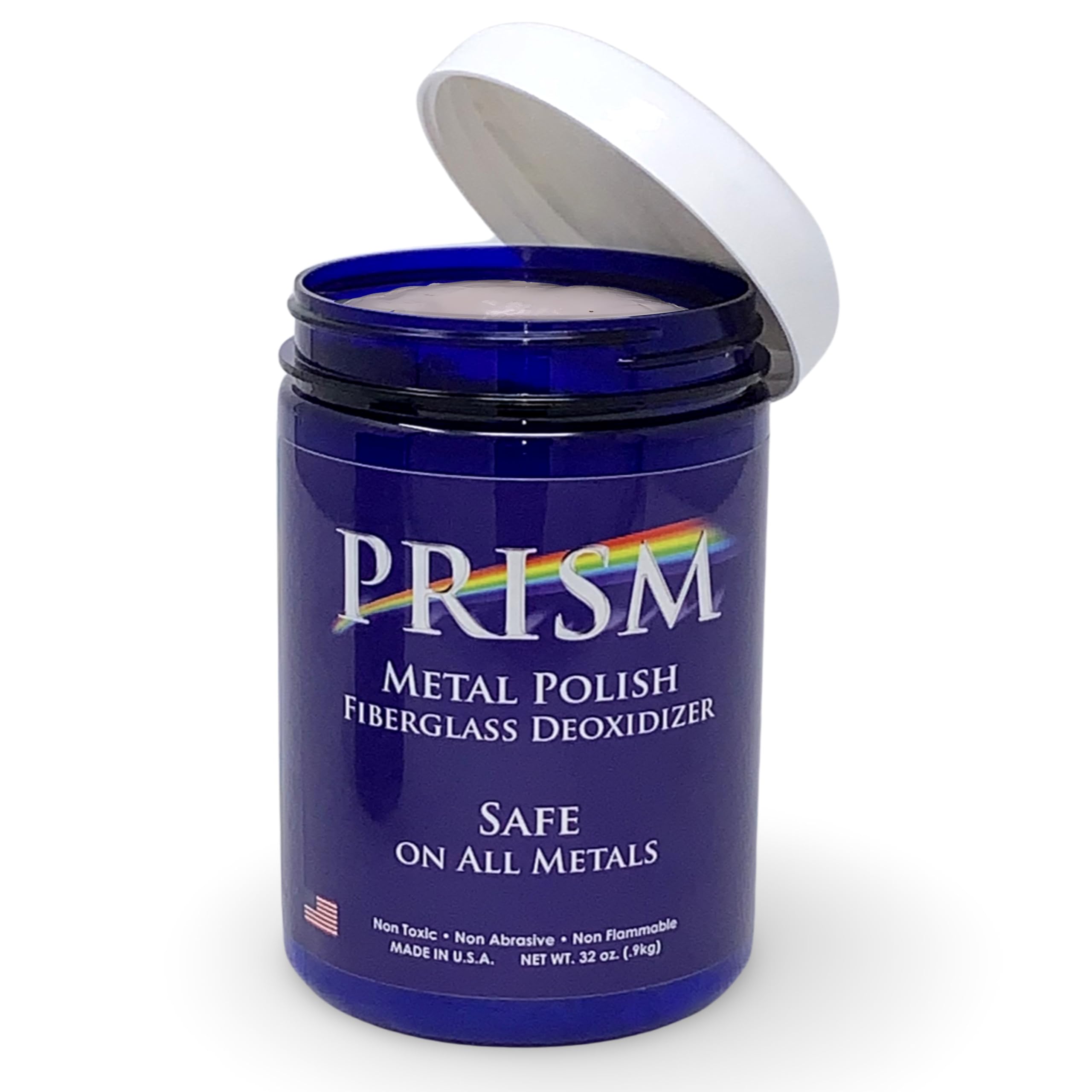Prism Polish Metal Polish 32 Oz - Achieve A Brilliant Shine On Aluminum, Chrome, Stainless Steel, Brass, Silver, Nickel, Gold, S