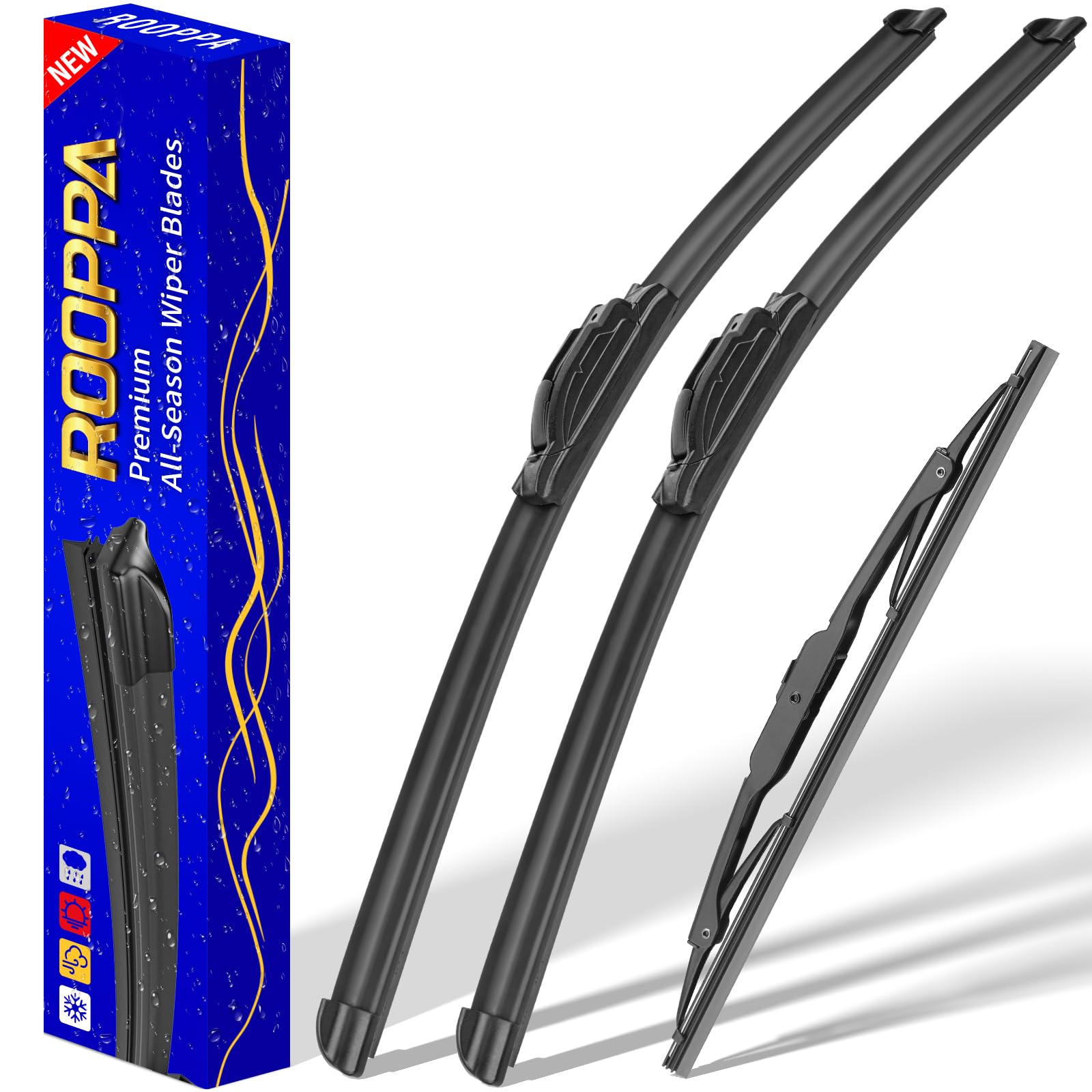 3 Wipers Replacement For 2008-2019 Dodge Grand Caravan, Windshield Wiper Blades Original Equipment Replacement - 26''/20''/16''