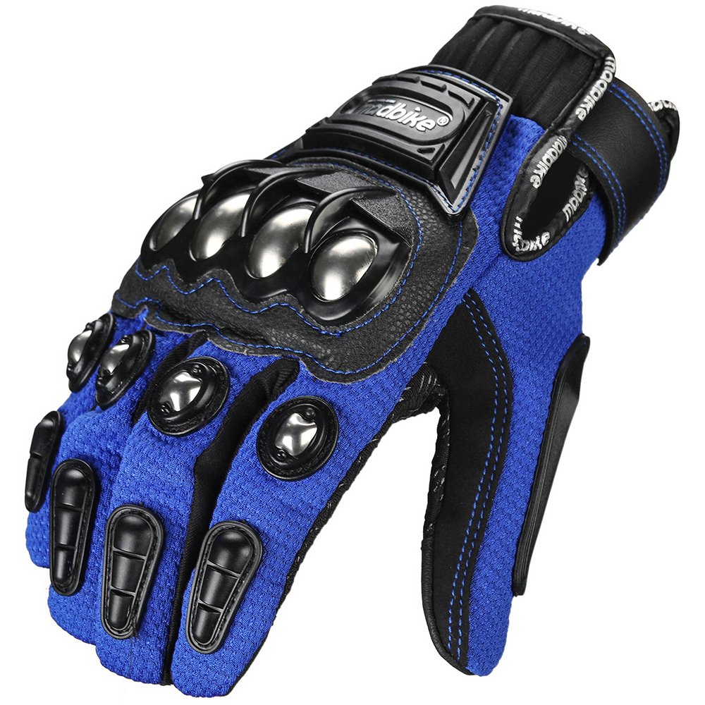 Ilm Touchscreen Alloy Steel Bicycle Motorcycle Motorbike Powersports Racing Gloves (Xl, Blue) Model 10C