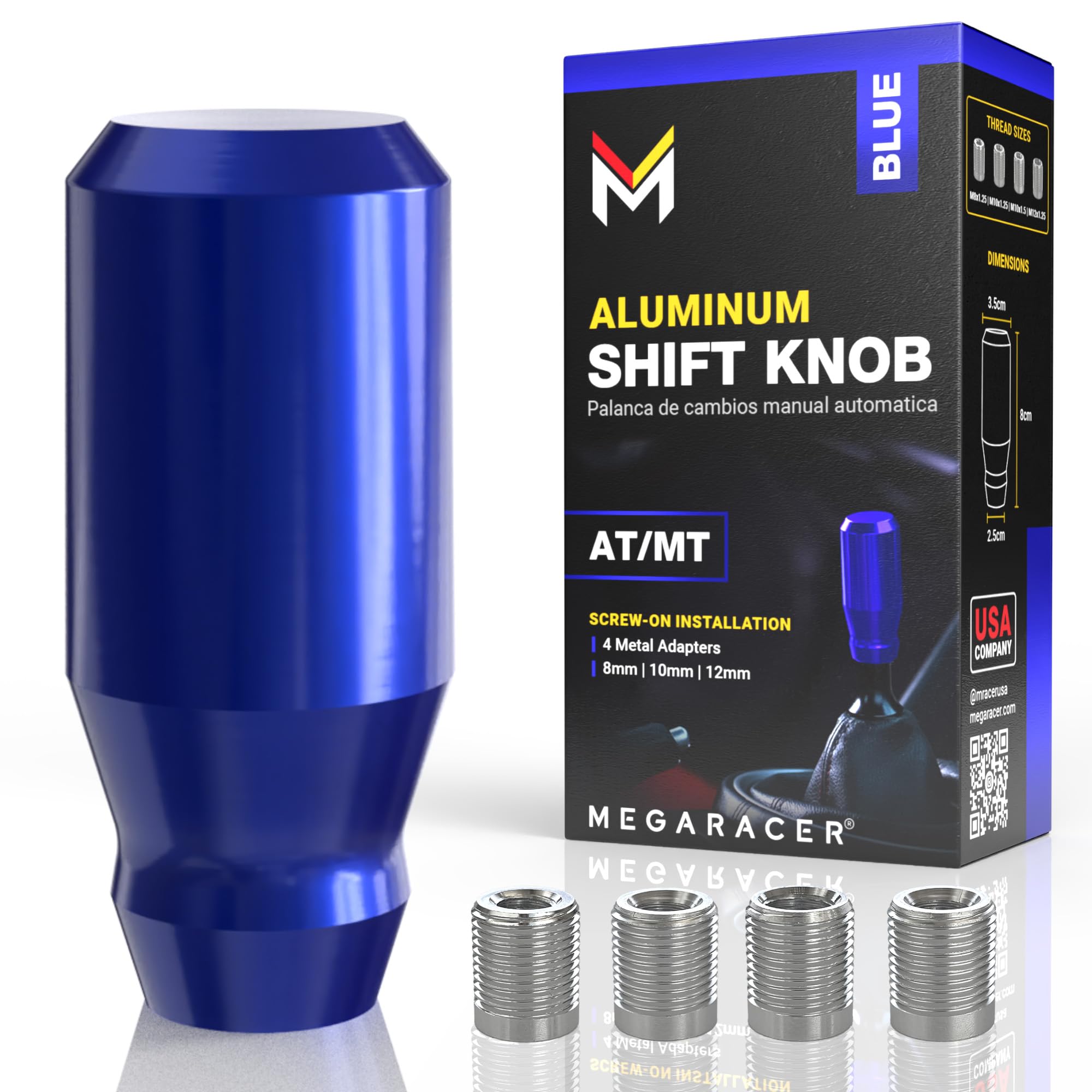 Blue Manual Gear Shift Knob | Automatic Buttonless Shifter Knobs | Gear Stick Shift Knobs | Gear Shifter Knob Manual 6 Speed 5 S