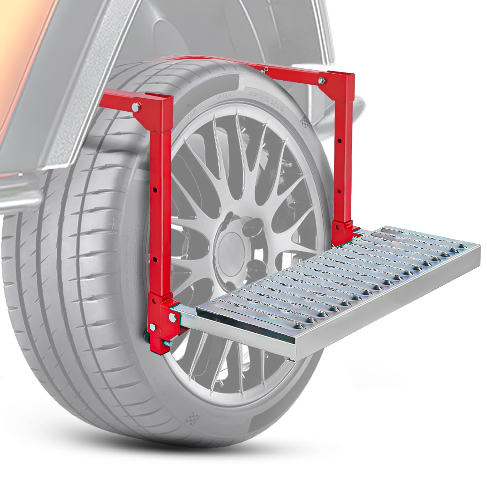 Nilight Folding Heavy Duty Tire Step Non-Slip Steel Surface Adjustable To Fit Tire From 10    To 15    Rated Up To 350 Lbs For T