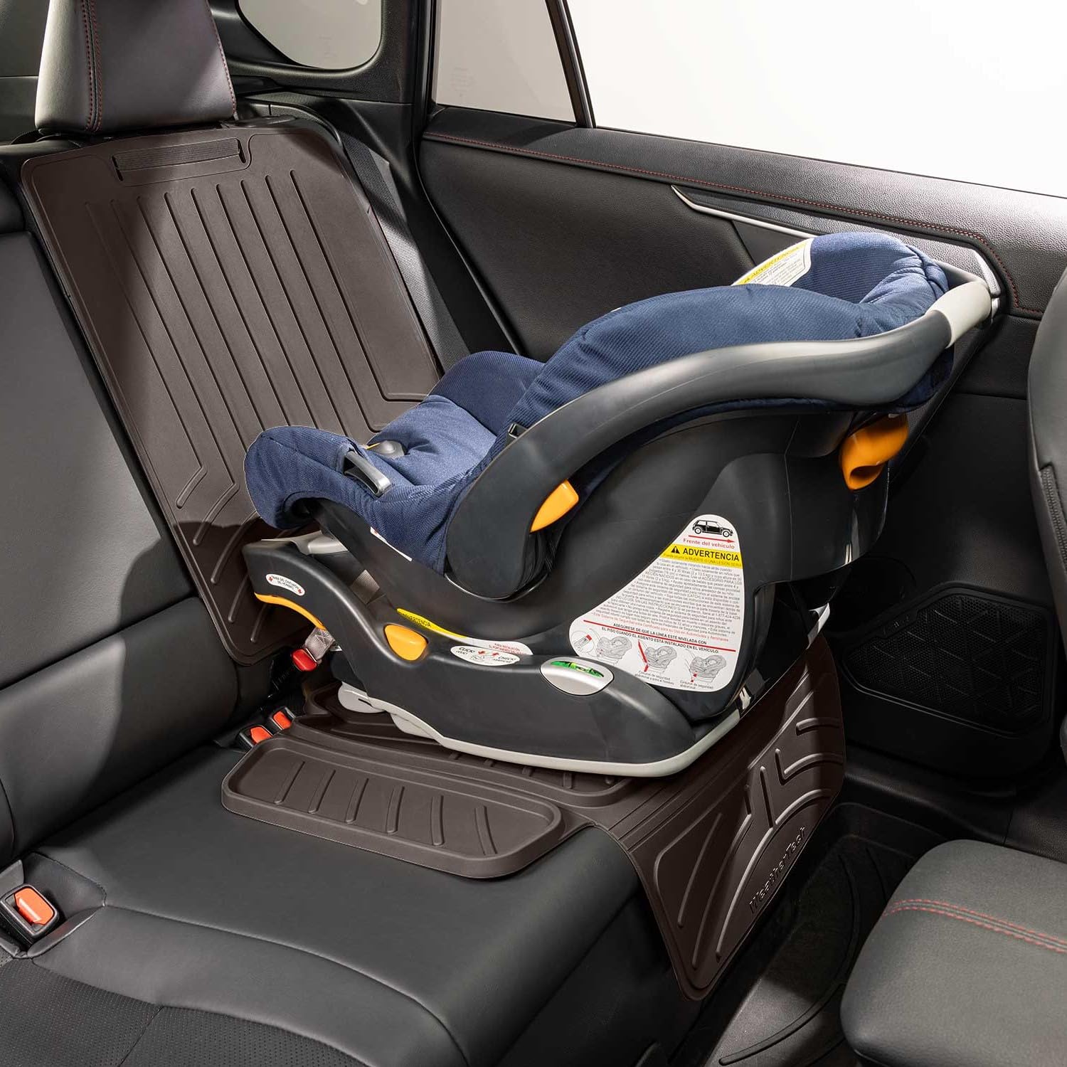 WeatherTech Child Car Seat Protector, Cocoa, 100% Weathertech, Seat with Back, Model 81CSBP01CO
