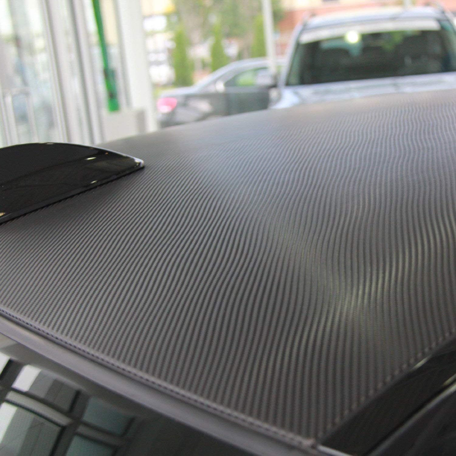 Lzlrun 3D Carbon Fiber Vinyl Wrap 1.5Ft X 5Ft - Outdoor Rated For Automotive Use Knife + Hand Tool