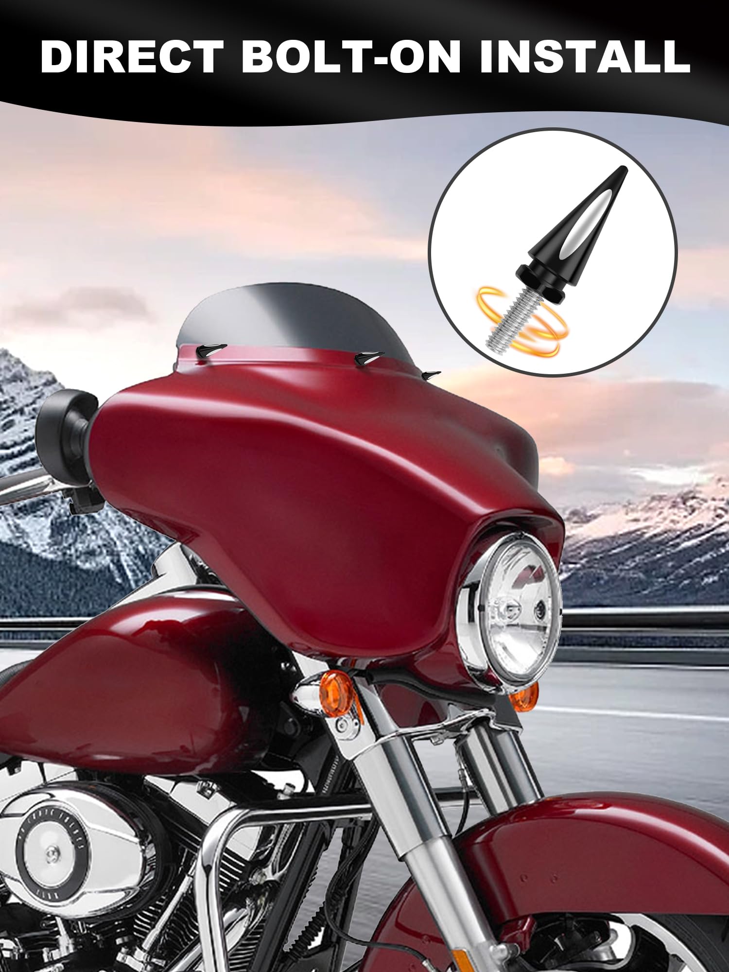 AILMOTO Motorcycle Fairing Bolts, Windshield Bolts, Windscreen Screws Compatible for Harley Davidson Street Glide Ultra Limited