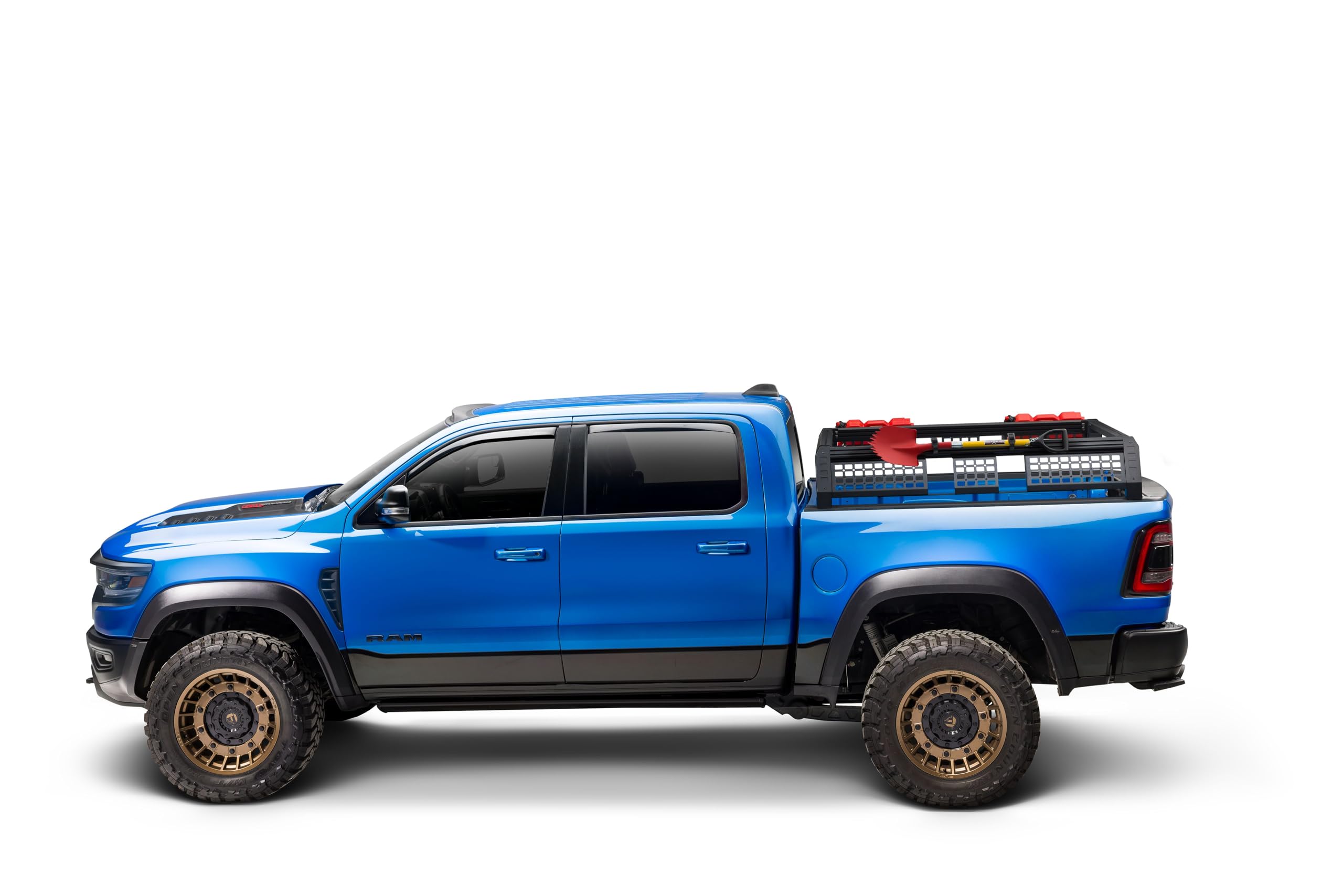 RealTruck GoRack Overland Truck Rack for 2019-2024 Chevy Silverado 1500 & GMC Sierra 1500, 5.8' Bed, Black, Aluminum, Model 945