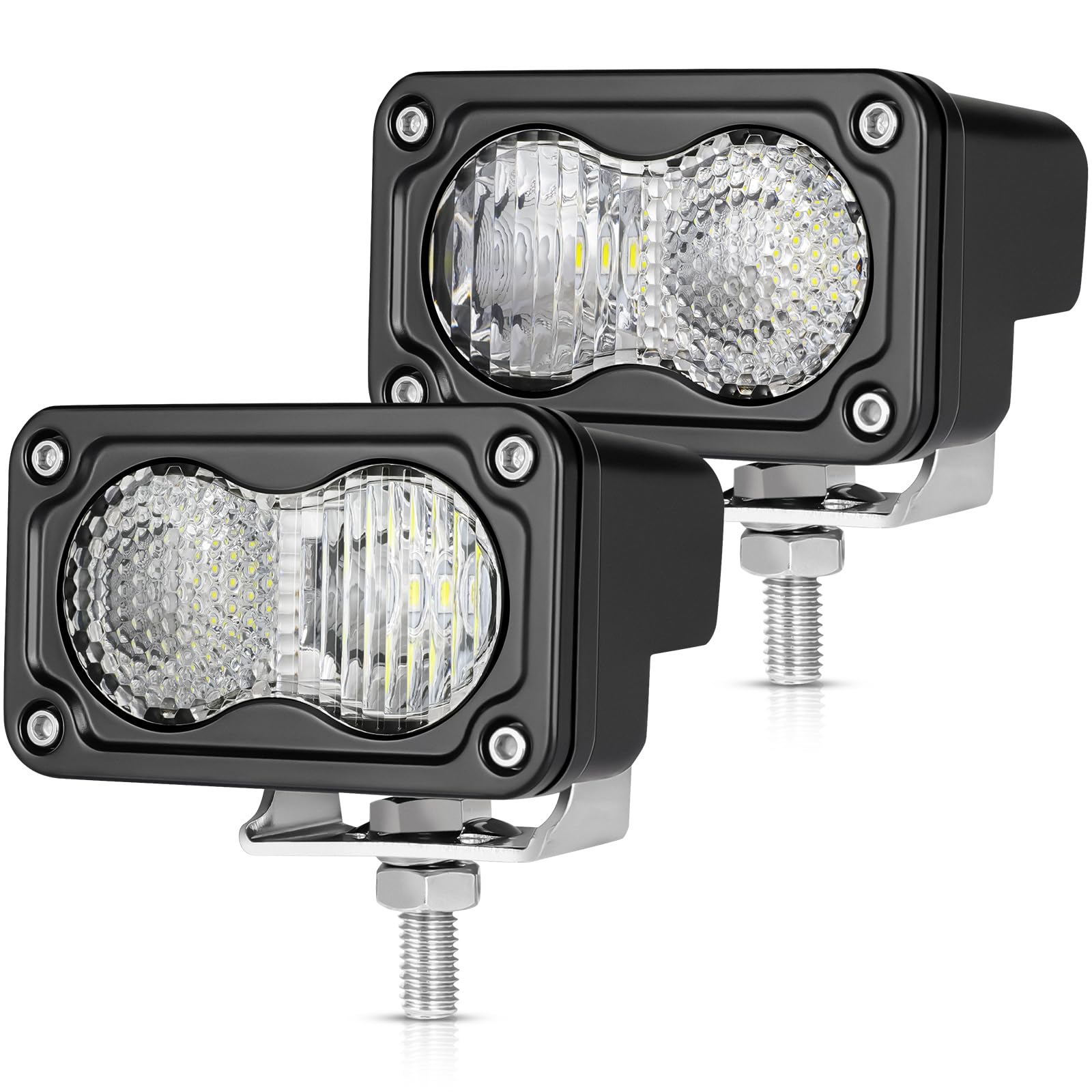 OFFROADTOWN 3 Inch LED Pods Lights 40W Driving Light Bar Off Road Lights LED Cubes Fog Light Bumper Grille Backup Reverse Lights