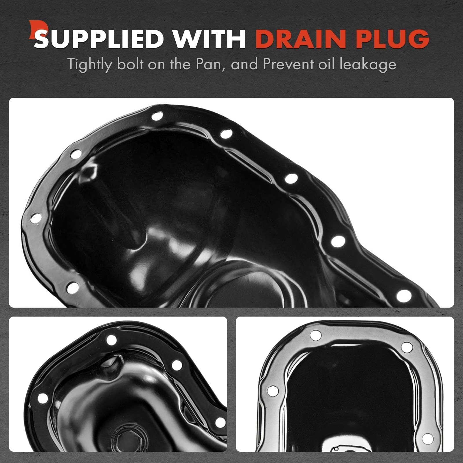 A-Premium Lower Engine Oil Pan Replacement For Toyota Tacoma 2006-2013 4Runner 2003-2013 Fj Cruiser 2007-2014 Tundra 2007-2014 4