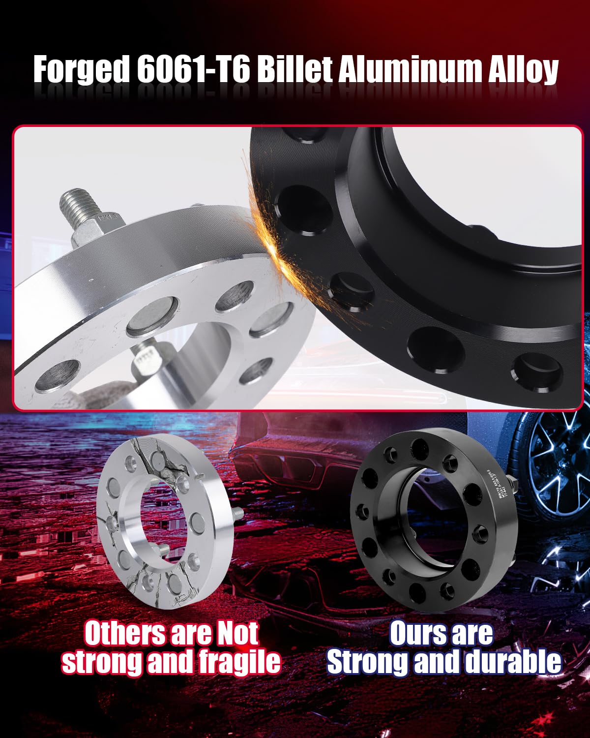 Flycle 2 Inch 6X5.5 Wheel Spacers For 2019-2025 Ram 1500, 6 Lug 6X139.7Mm Wheel Spacer For Ram 1500 With 14X1.5 & 77.8Mm