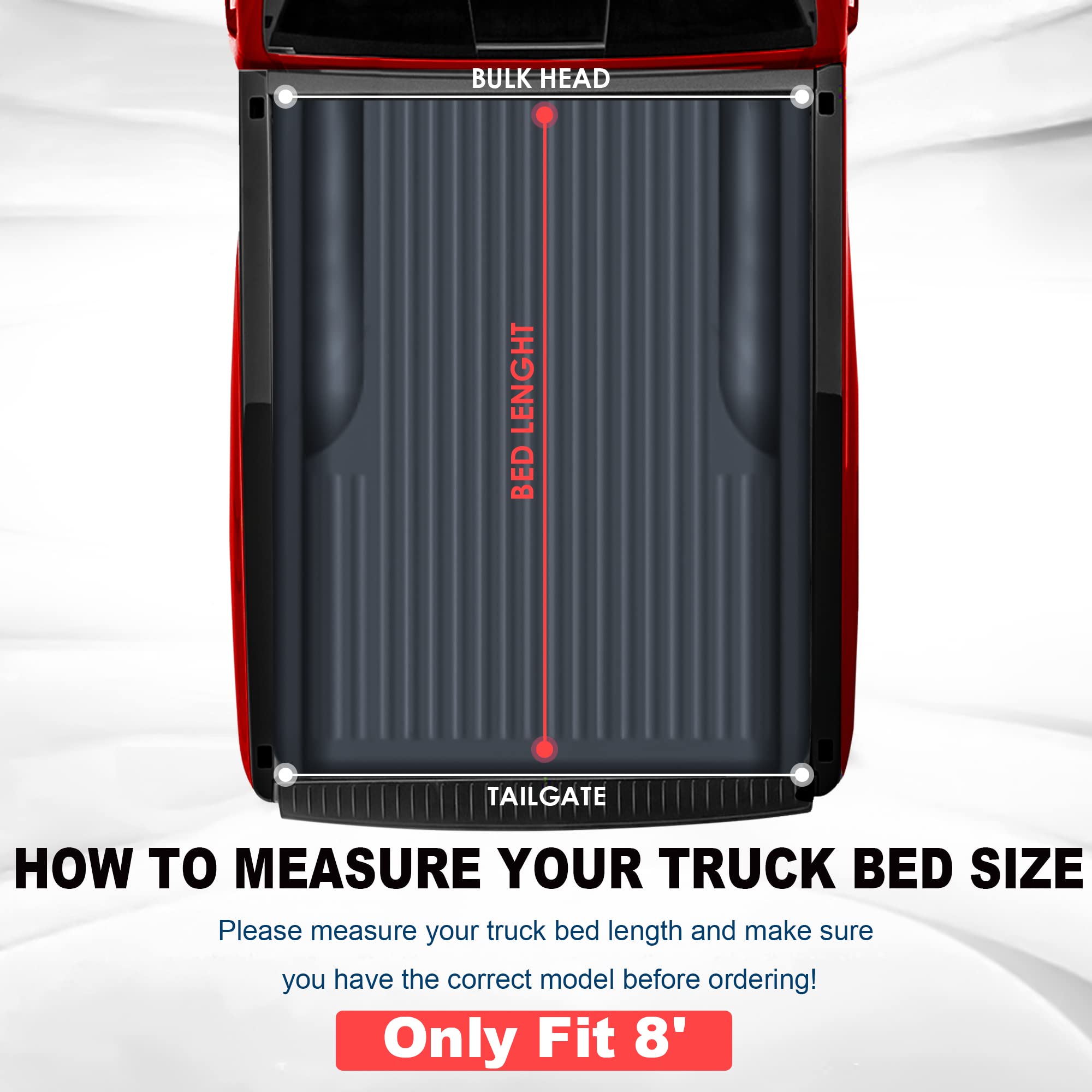 Mostplus Roll-Up Soft Vinyl Truck Bed Tonneau Cover Compatible With 2007-2013 Chevrolet Chevy Silverado/Gmc Sierra 1500/2007-201