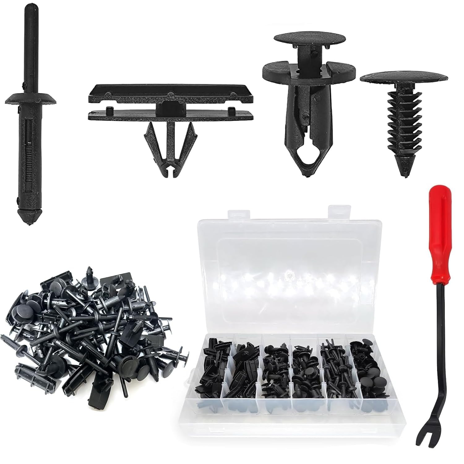 221Pcs Fender Clips For 2007-2022 Jeep Wrangler Jl Jk & 2005-2010 Grand Cherokee, Retainer Push Pins 6030441, Plastic Rivets 650