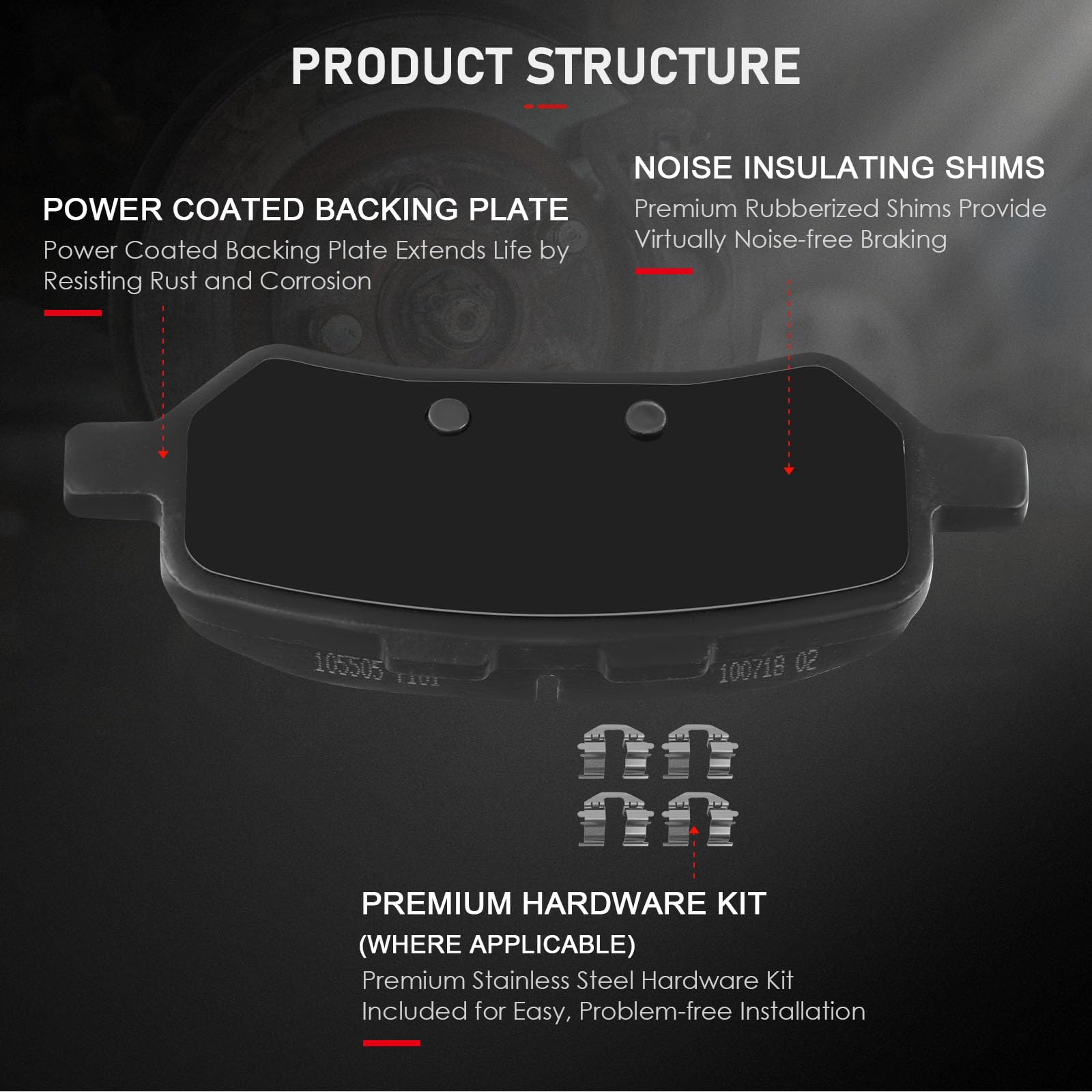 Cciyu D1401 D1402 Front & Rear Ceramic Disc Brake Pads Kit For Toyota Venza 2009-2016 8Pcs