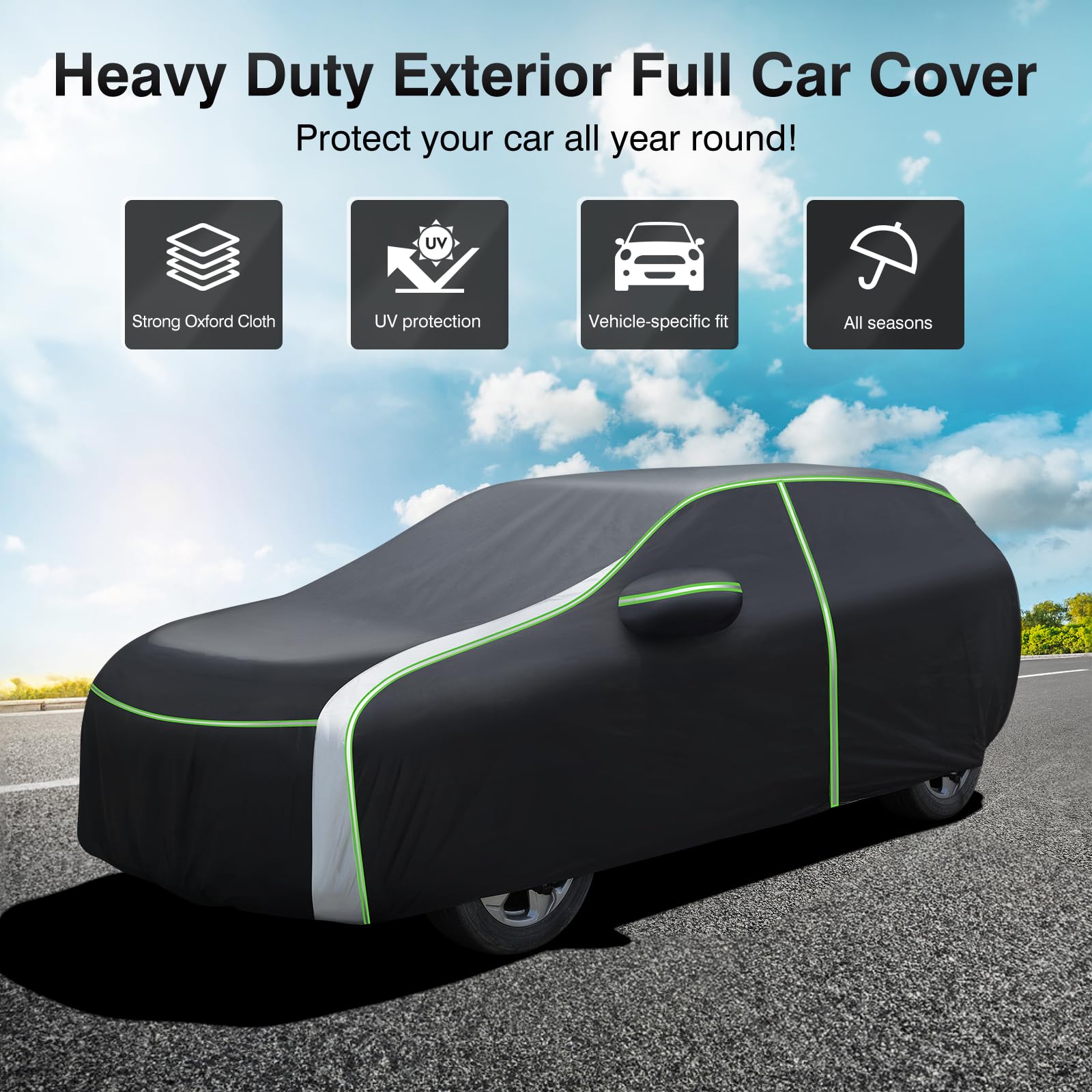 Cartist Full Car Cover Fits For Honda Pilot 2003-2024 Accessories All Weather Car Covers Outdoor For Pilot Waterproof Uv Protect