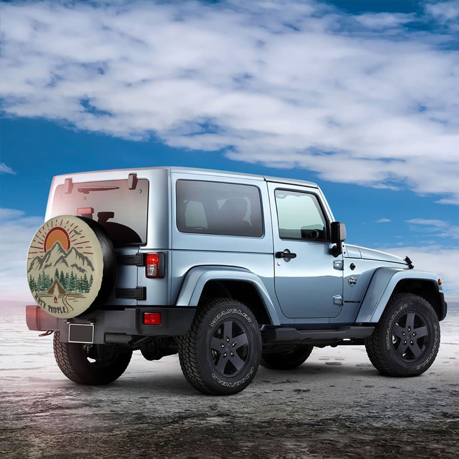 Gwomo I Hate People Spare Tire Cover Weatherproof Wheel Protectors Universal Fit For Trailer Rv Suv Truck Camper Travel Trailer